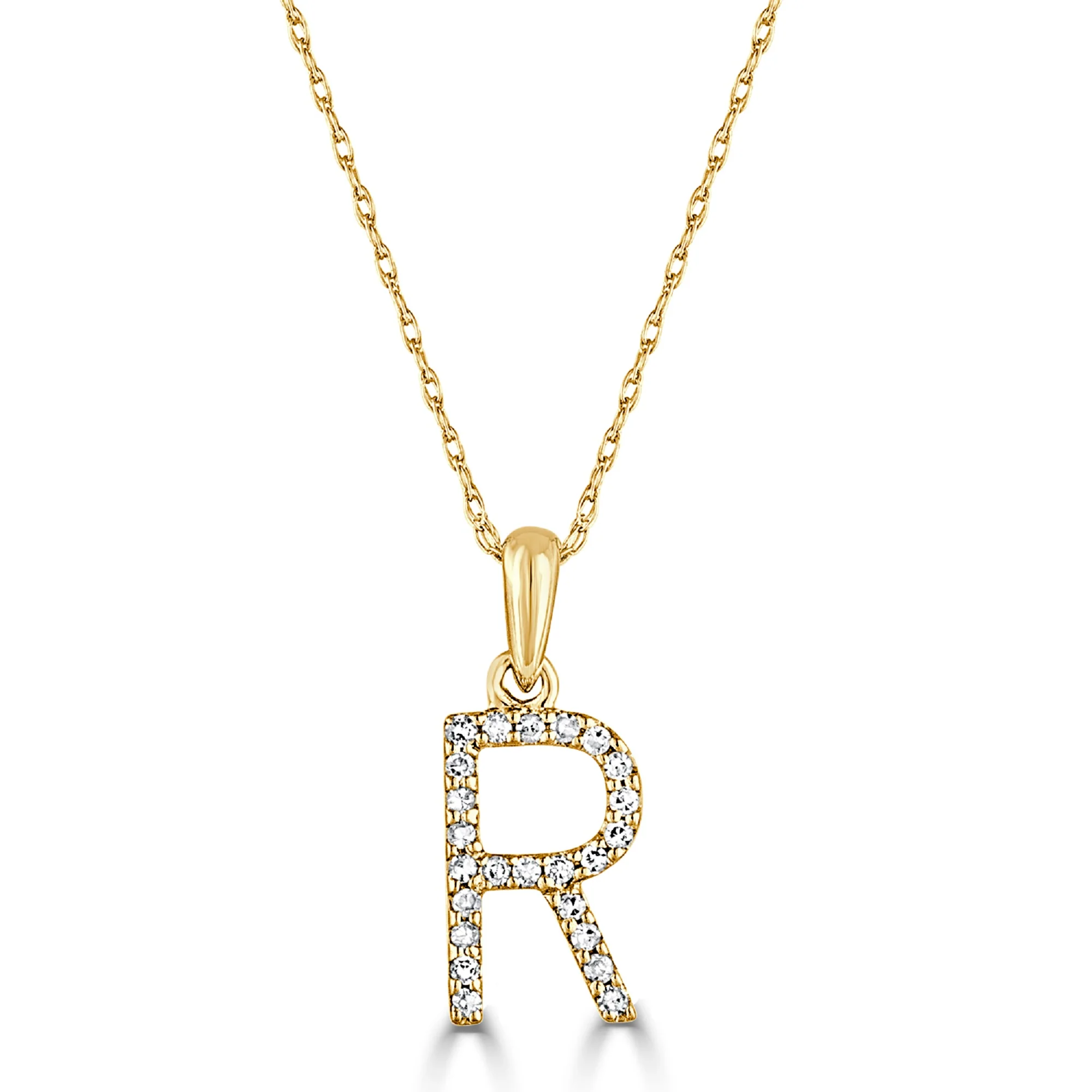 Sabrina Designs 14K Gold 0.06ctw Diamond Initial Pendant with Chain - Image 18