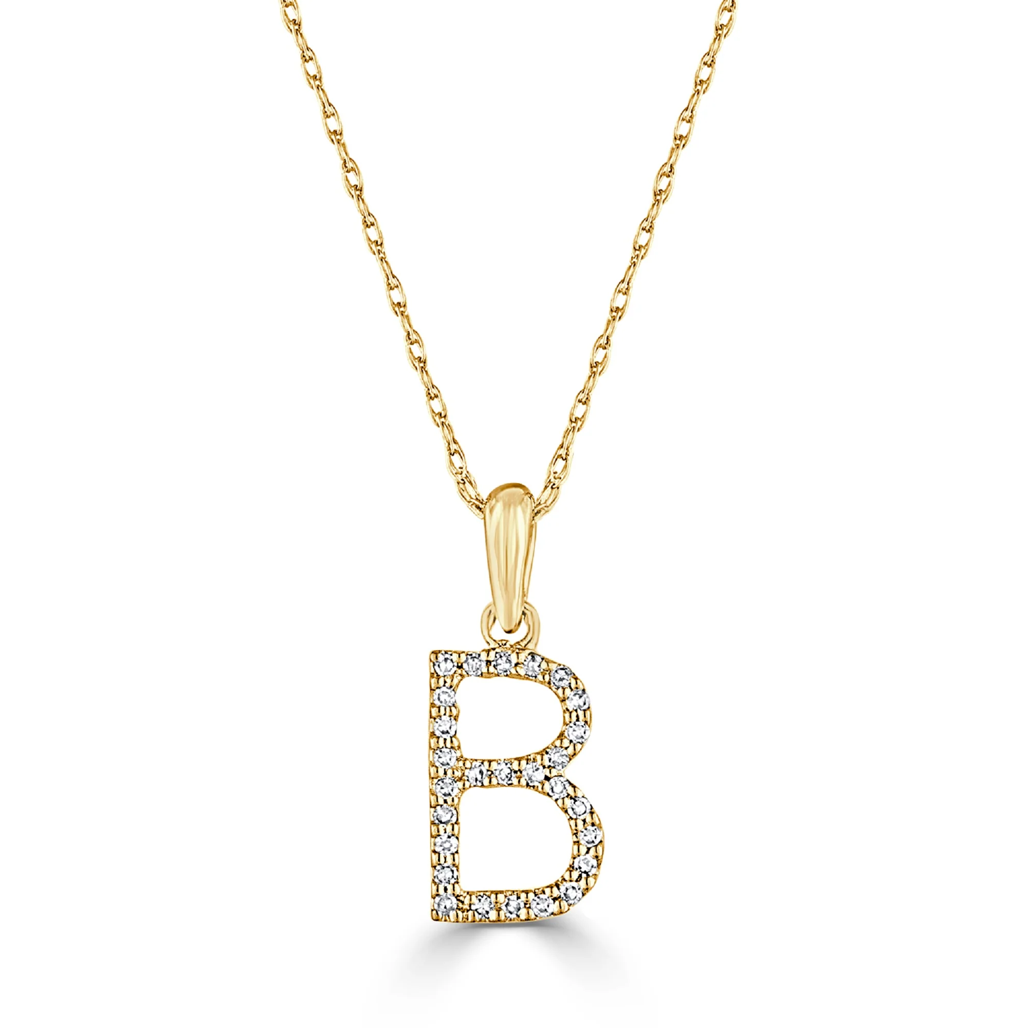 Sabrina Designs 14K Gold 0.06ctw Diamond Initial Pendant with Chain - Image 2