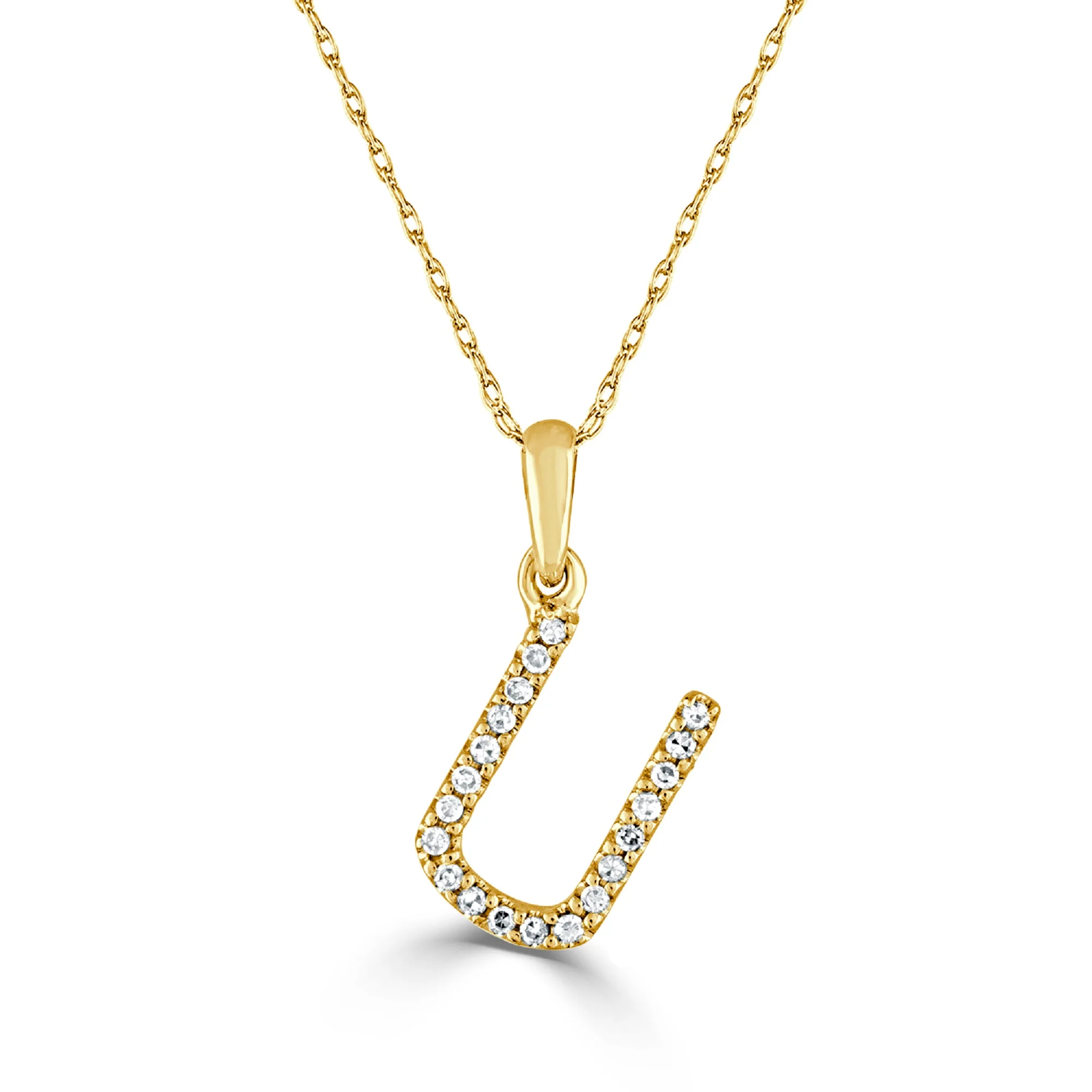Sabrina Designs 14K Gold 0.06ctw Diamond Initial Pendant with Chain - Image 21