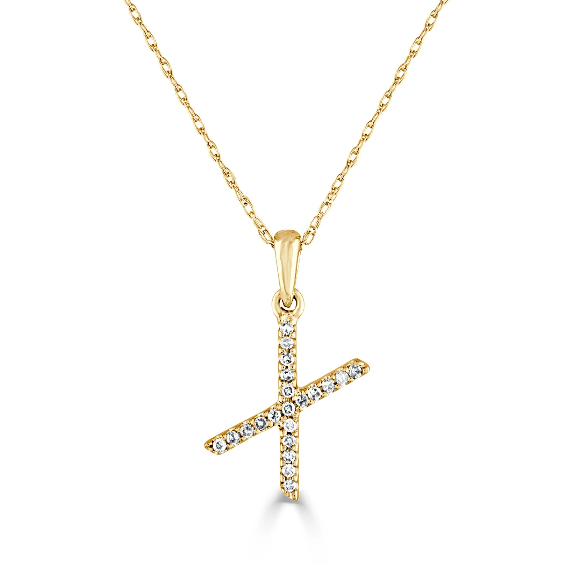 Sabrina Designs 14K Gold 0.06ctw Diamond Initial Pendant with Chain - Image 24