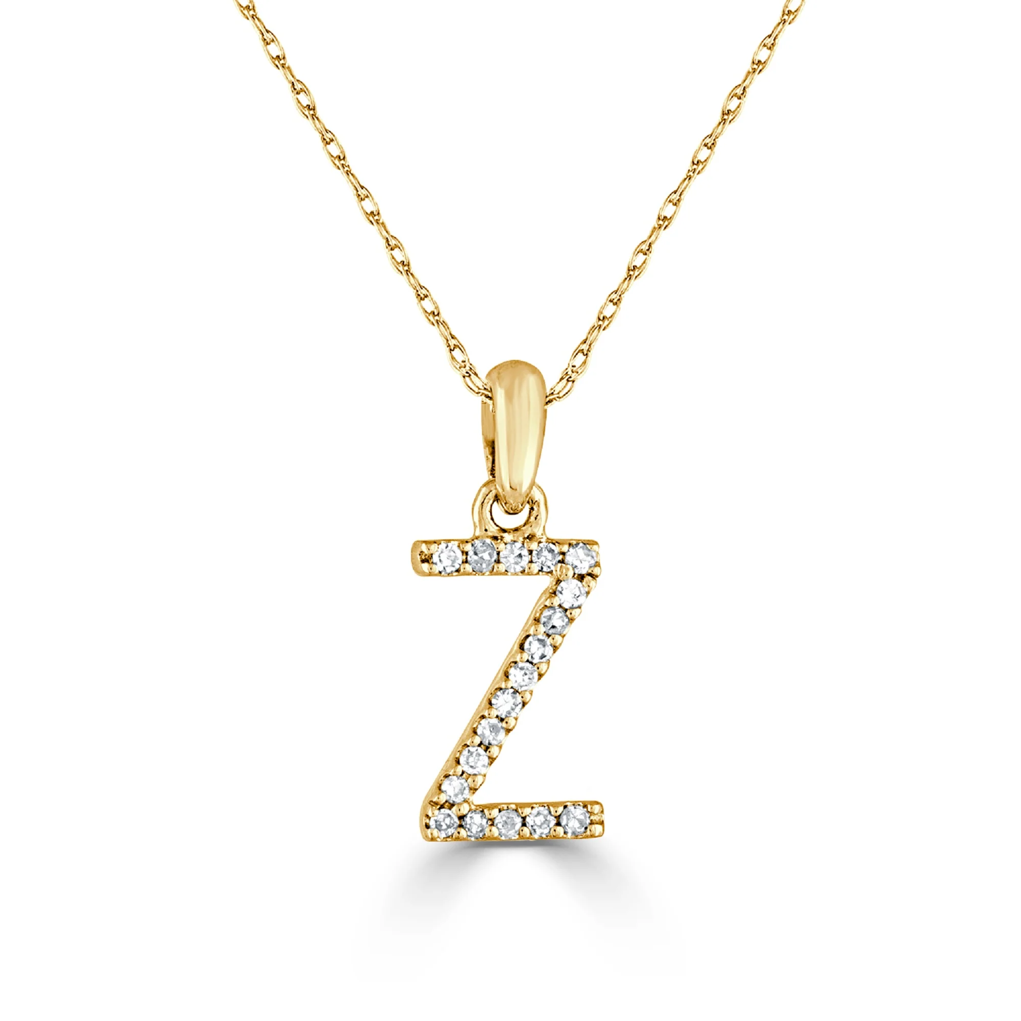 Sabrina Designs 14K Gold 0.06ctw Diamond Initial Pendant with Chain - Image 25