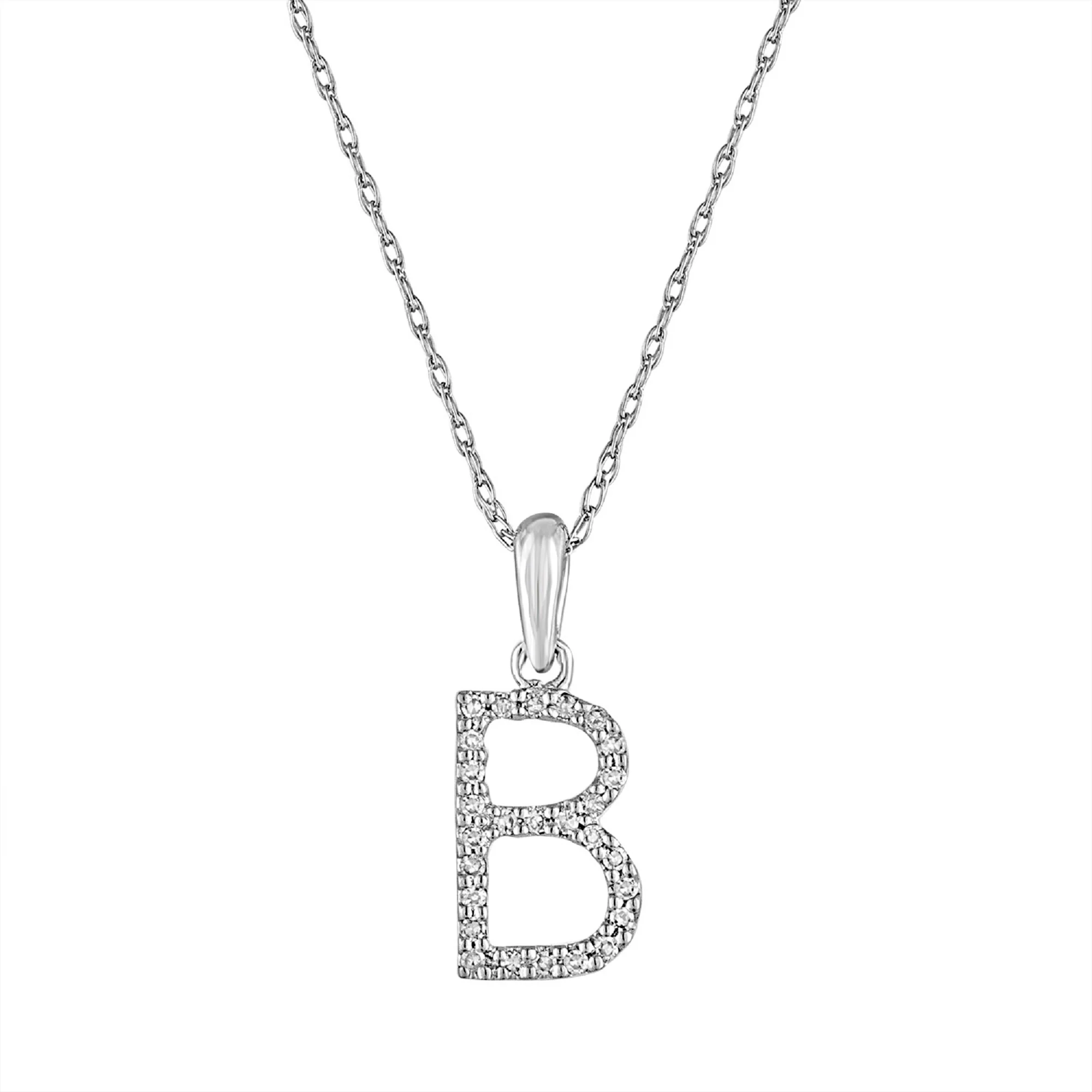 Sabrina Designs 14K Gold 0.06ctw Diamond Initial Pendant with Chain - Image 27