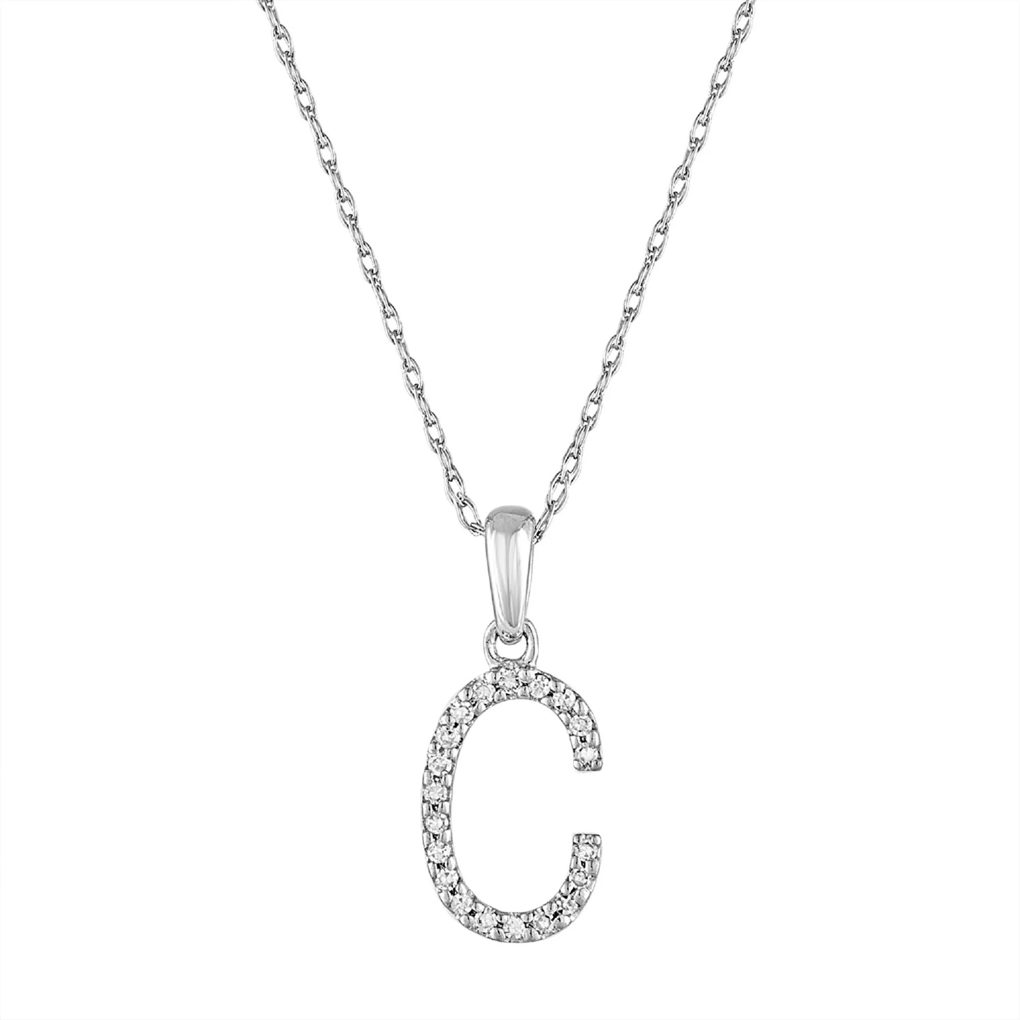 Sabrina Designs 14K Gold 0.06ctw Diamond Initial Pendant with Chain - Image 28