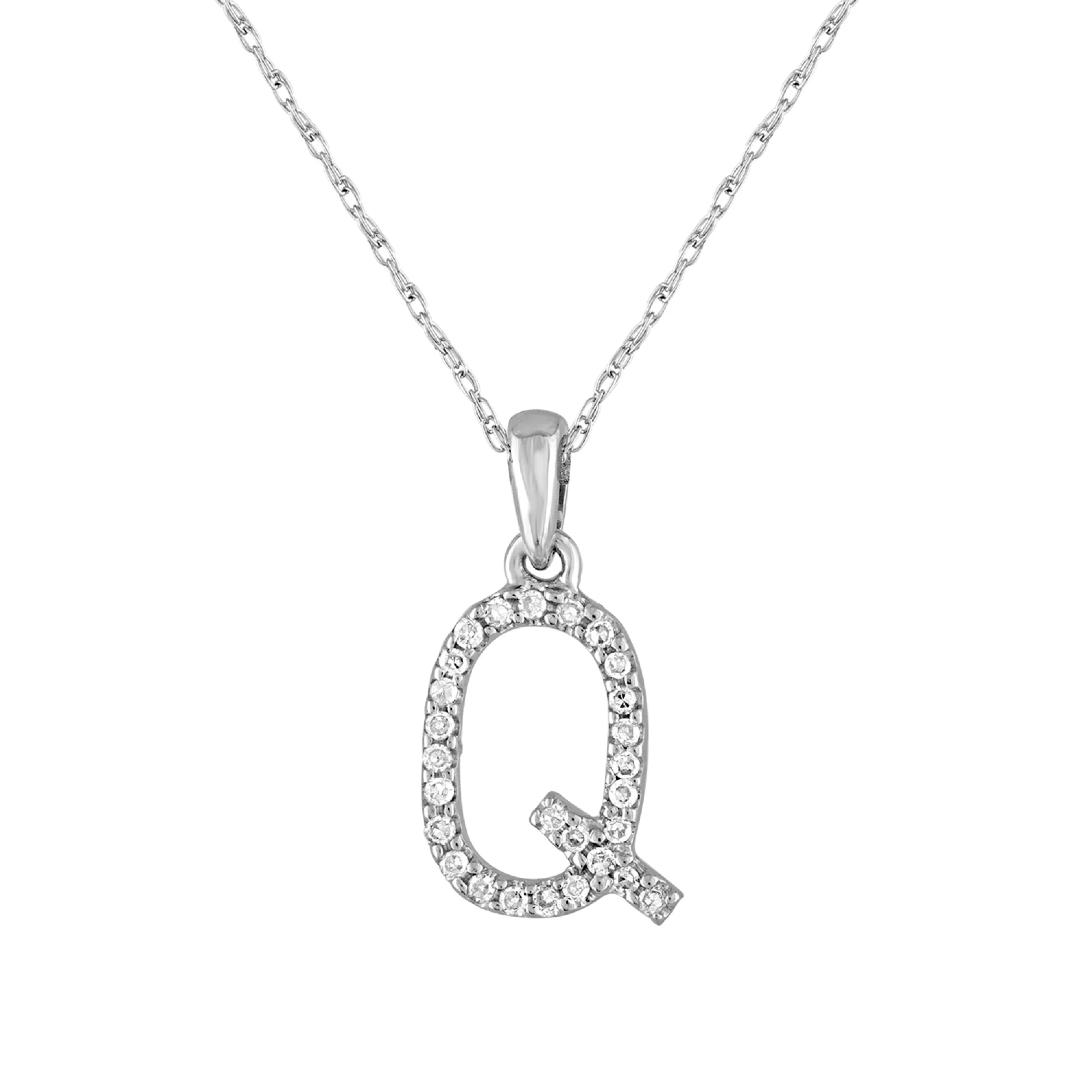Sabrina Designs 14K Gold 0.06ctw Diamond Initial Pendant with Chain - Image 42