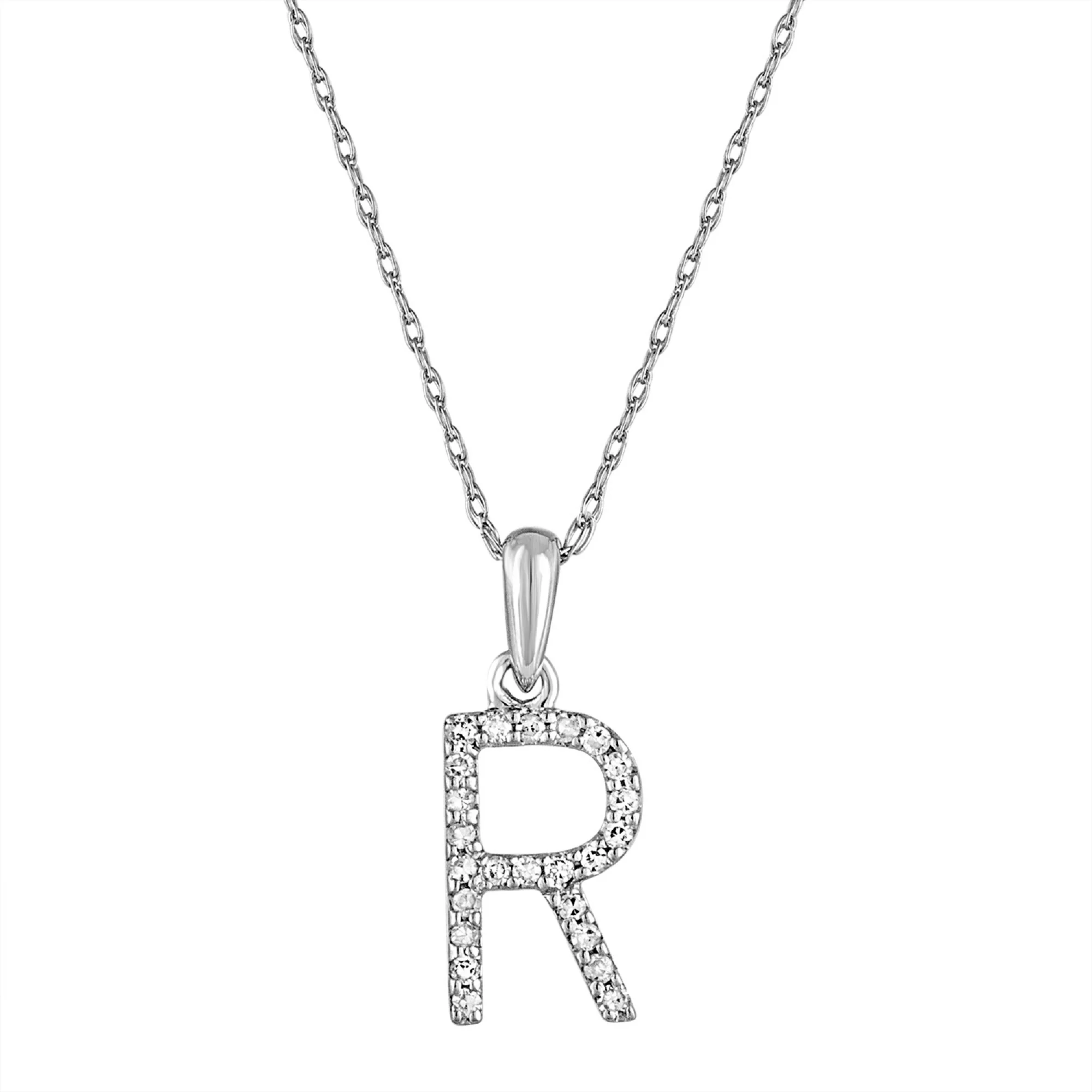 Sabrina Designs 14K Gold 0.06ctw Diamond Initial Pendant with Chain - Image 43