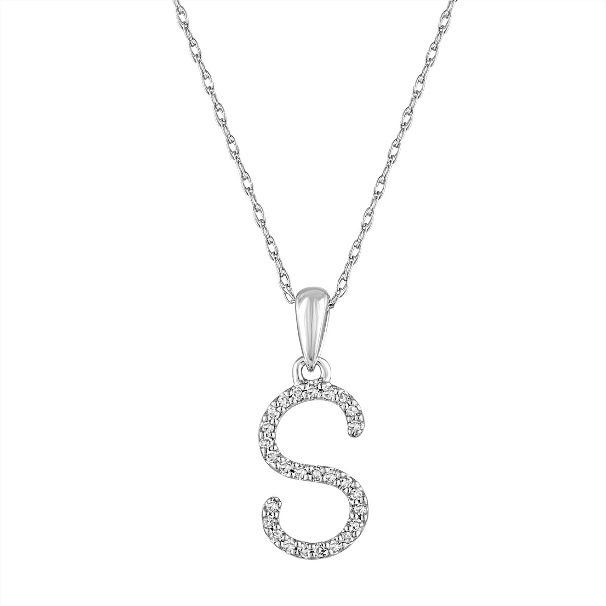 Sabrina Designs 14K Gold 0.06ctw Diamond Initial Pendant with Chain - Image 44