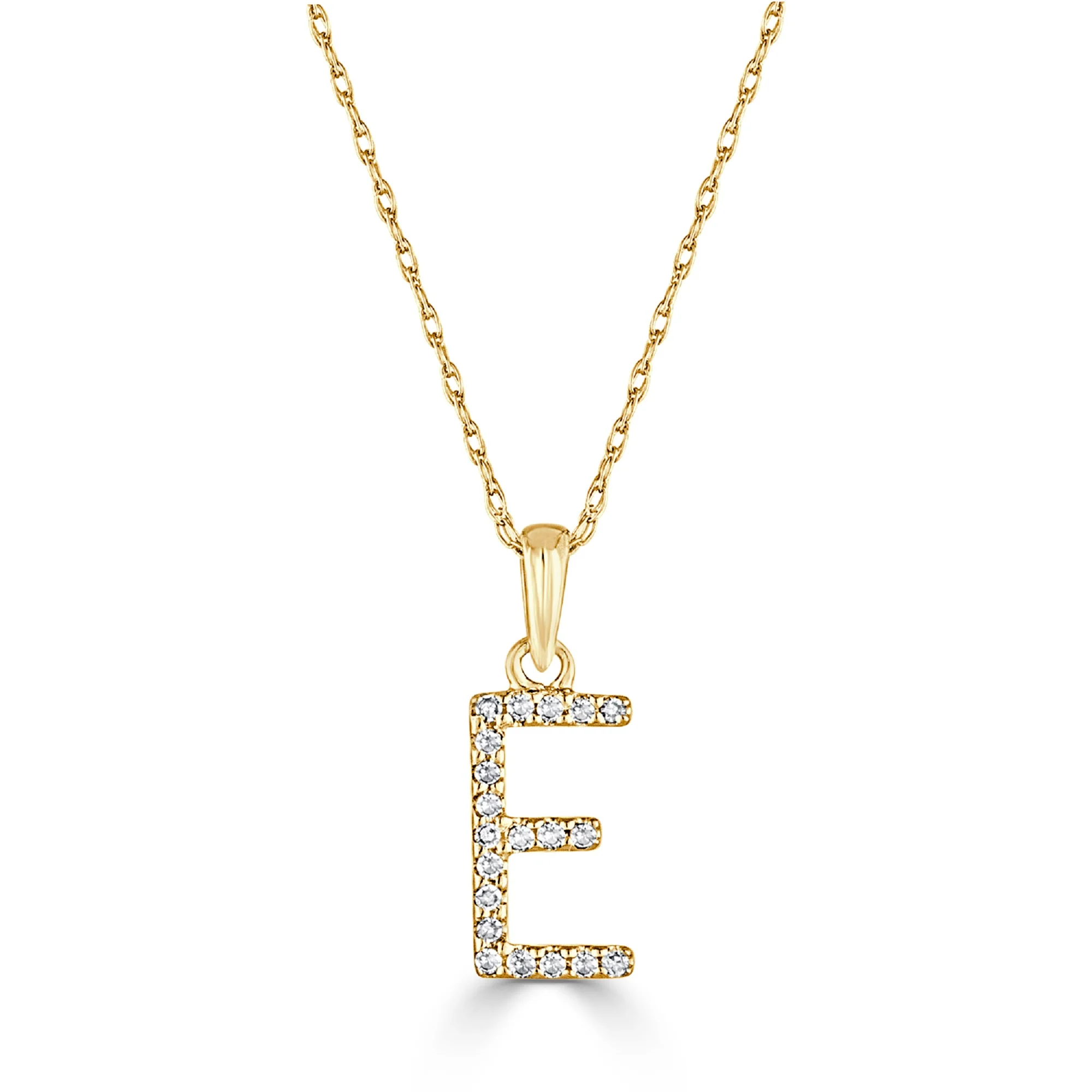 Sabrina Designs 14K Gold 0.06ctw Diamond Initial Pendant with Chain - Image 5