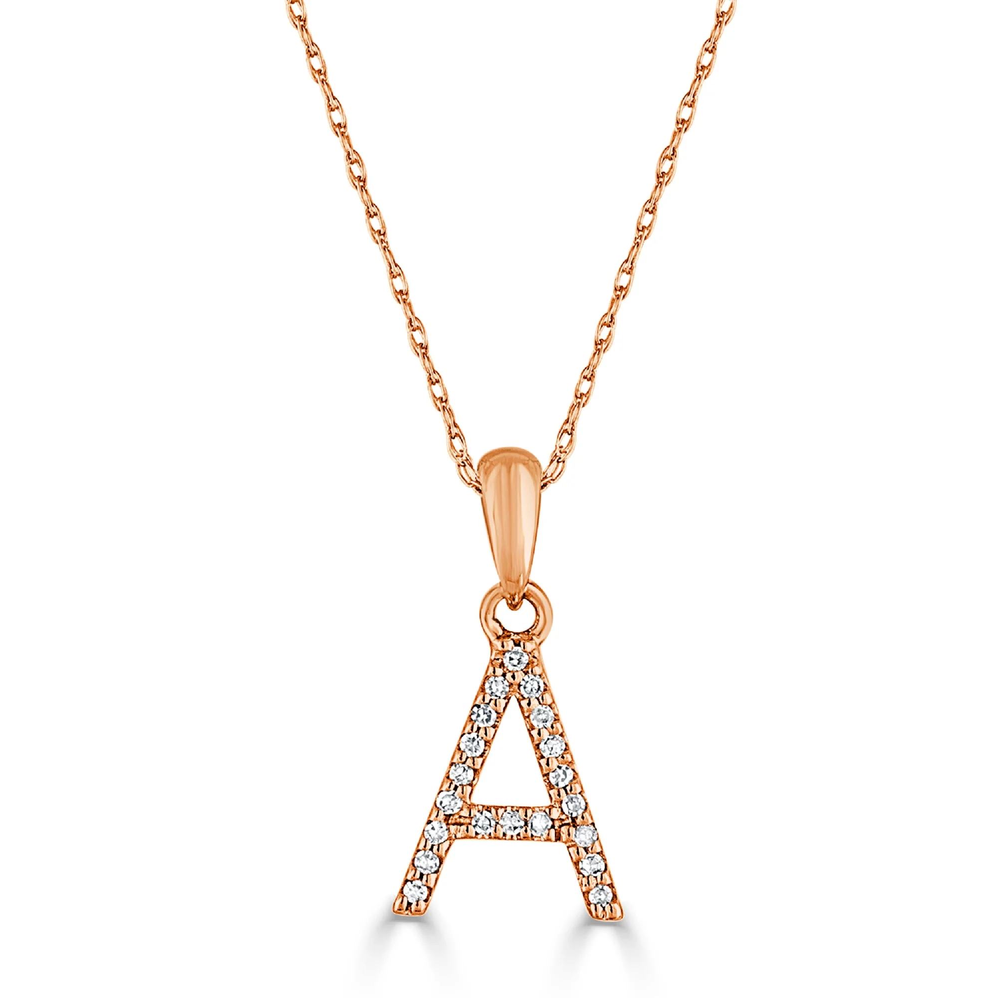 Sabrina Designs 14K Gold 0.06ctw Diamond Initial Pendant with Chain - Image 52