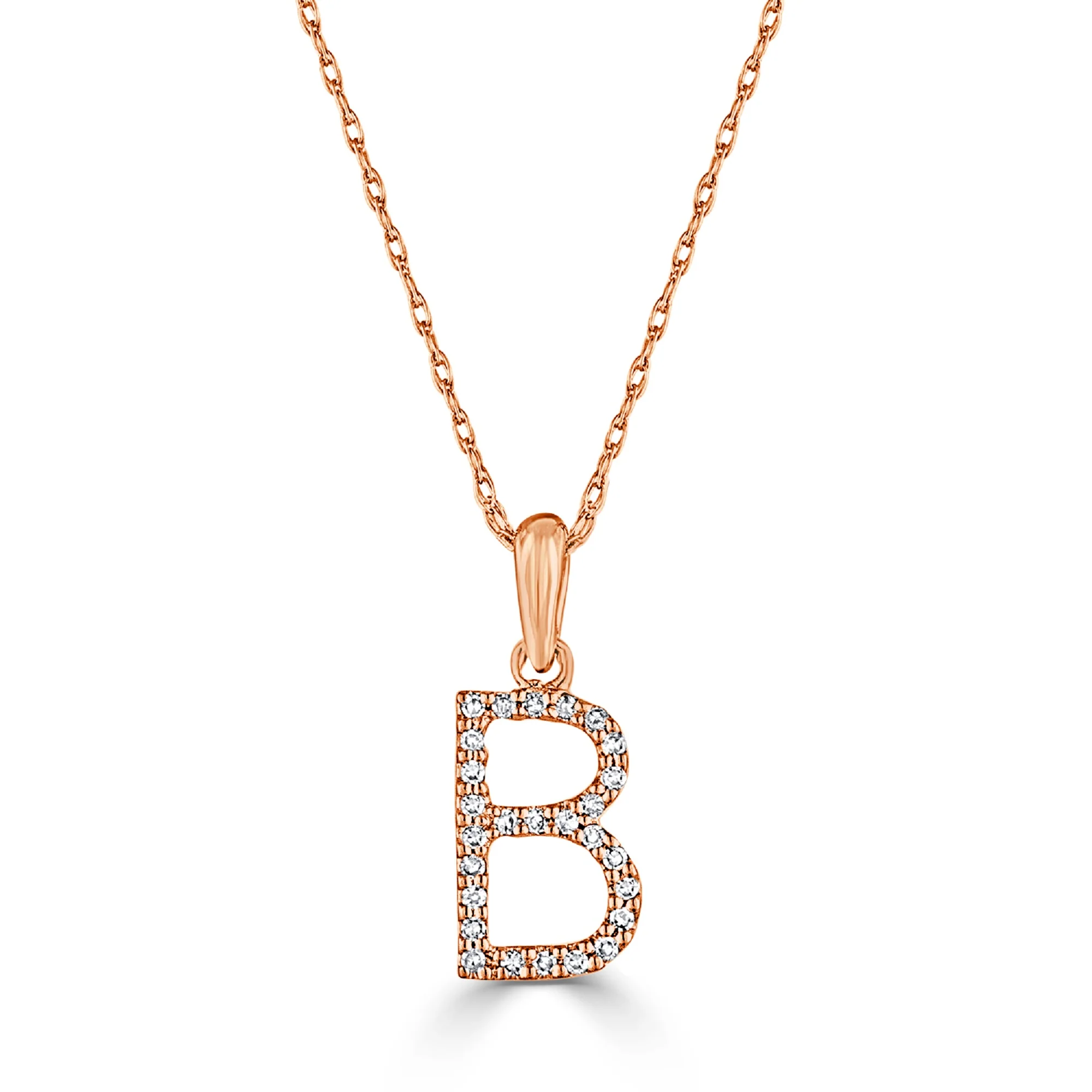 Sabrina Designs 14K Gold 0.06ctw Diamond Initial Pendant with Chain - Image 53