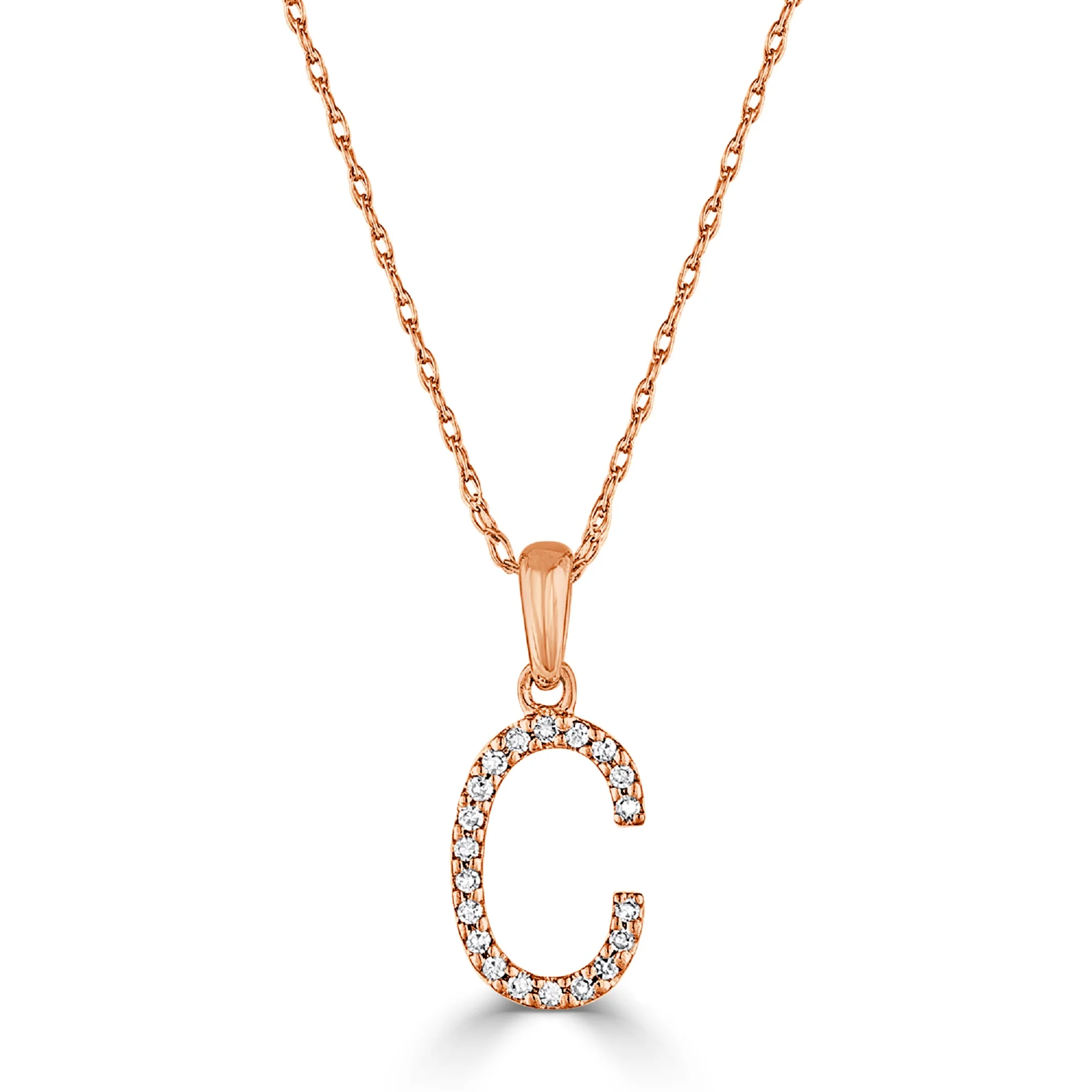 Sabrina Designs 14K Gold 0.06ctw Diamond Initial Pendant with Chain - Image 54