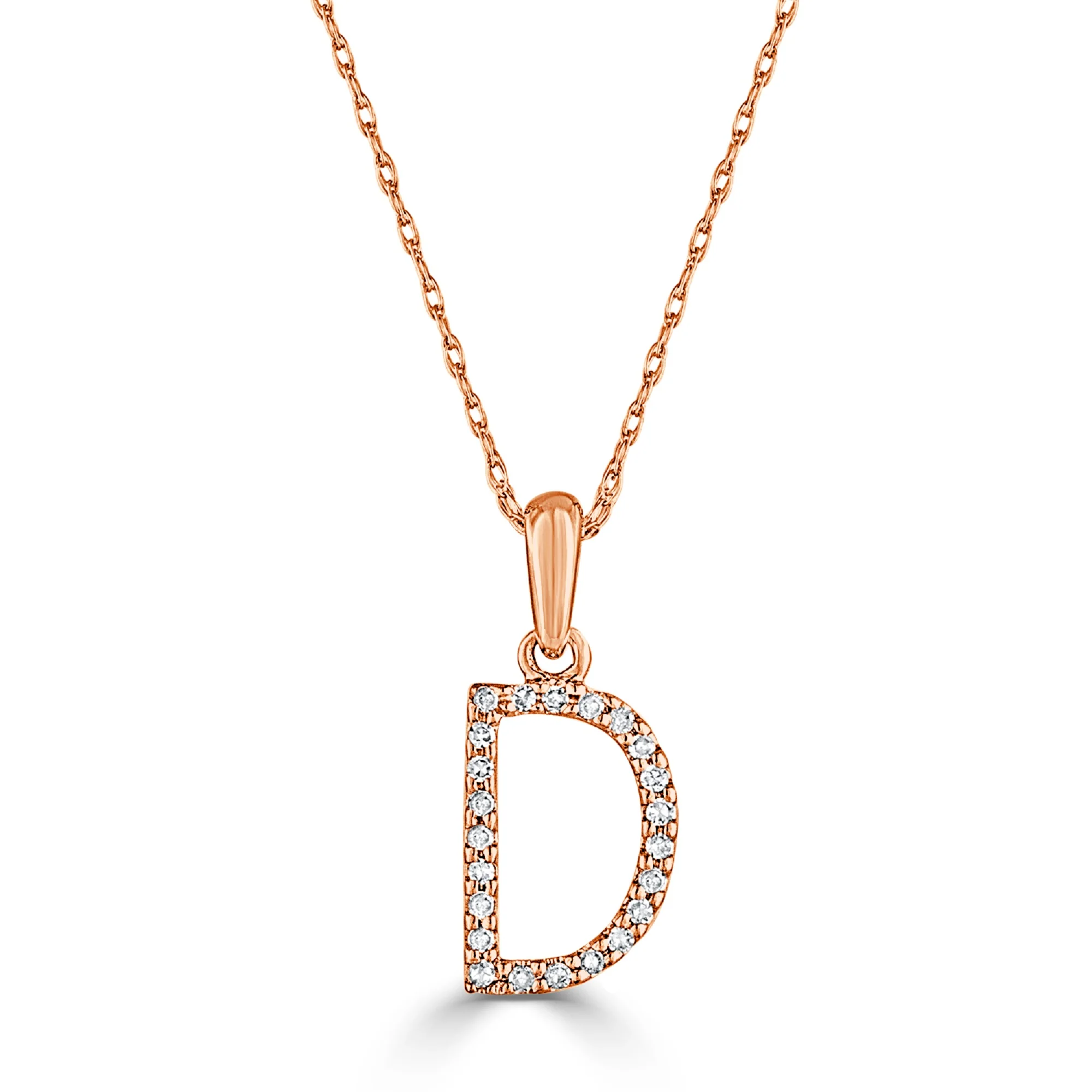 Sabrina Designs 14K Gold 0.06ctw Diamond Initial Pendant with Chain - Image 55