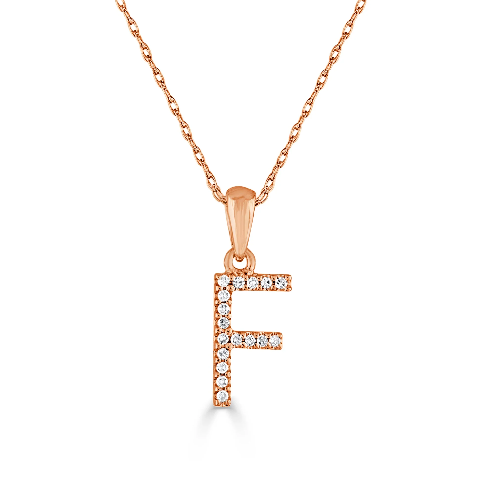 Sabrina Designs 14K Gold 0.06ctw Diamond Initial Pendant with Chain - Image 57