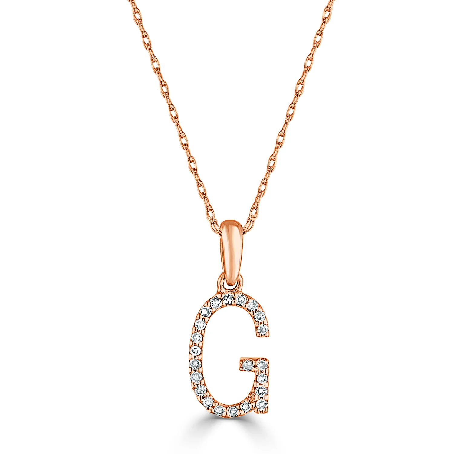 Sabrina Designs 14K Gold 0.06ctw Diamond Initial Pendant with Chain - Image 58