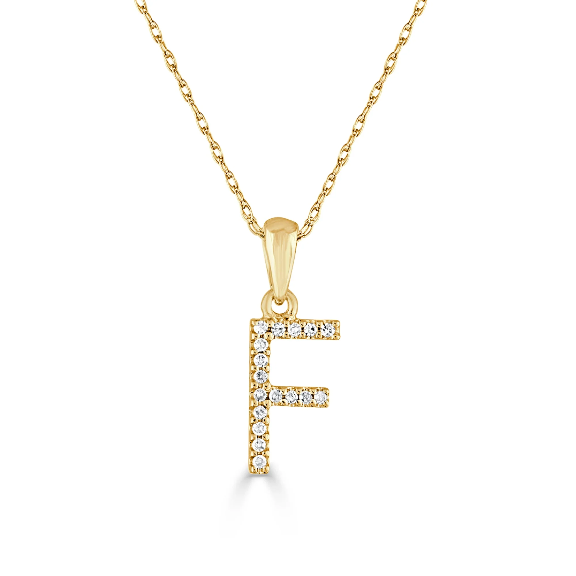 Sabrina Designs 14K Gold 0.06ctw Diamond Initial Pendant with Chain - Image 6