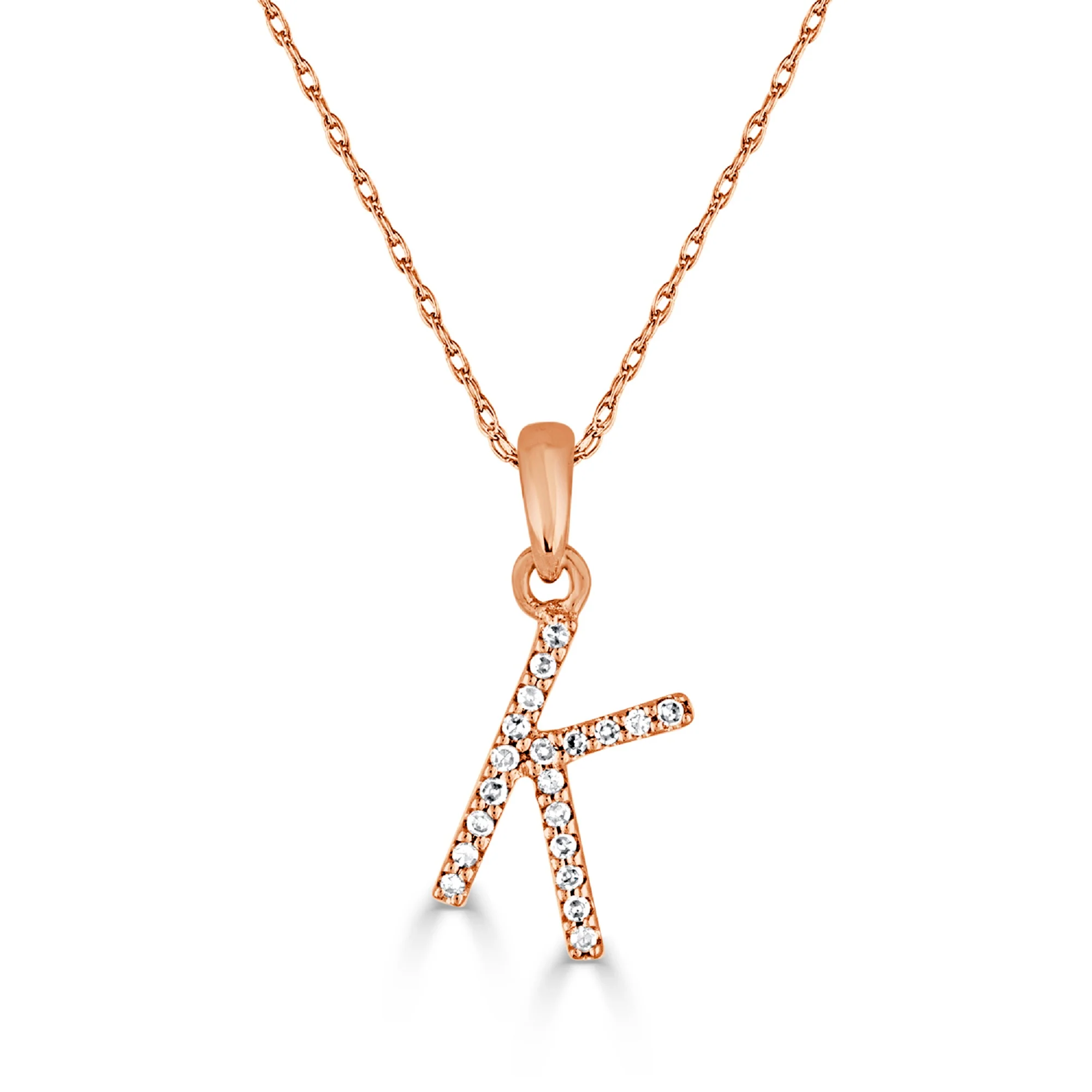 Sabrina Designs 14K Gold 0.06ctw Diamond Initial Pendant with Chain - Image 62