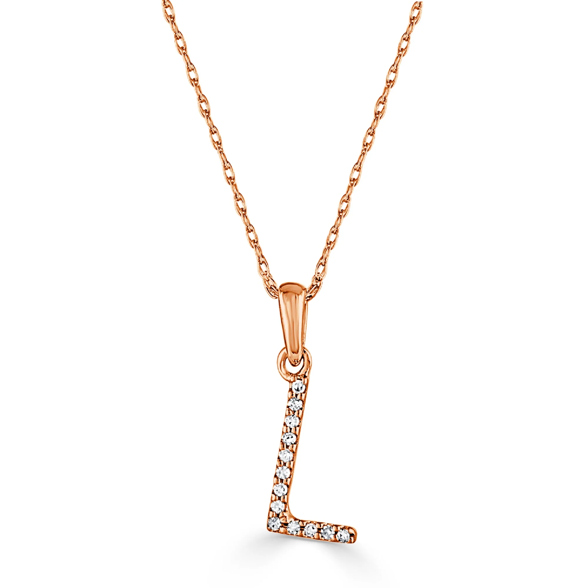 Sabrina Designs 14K Gold 0.06ctw Diamond Initial Pendant with Chain - Image 63