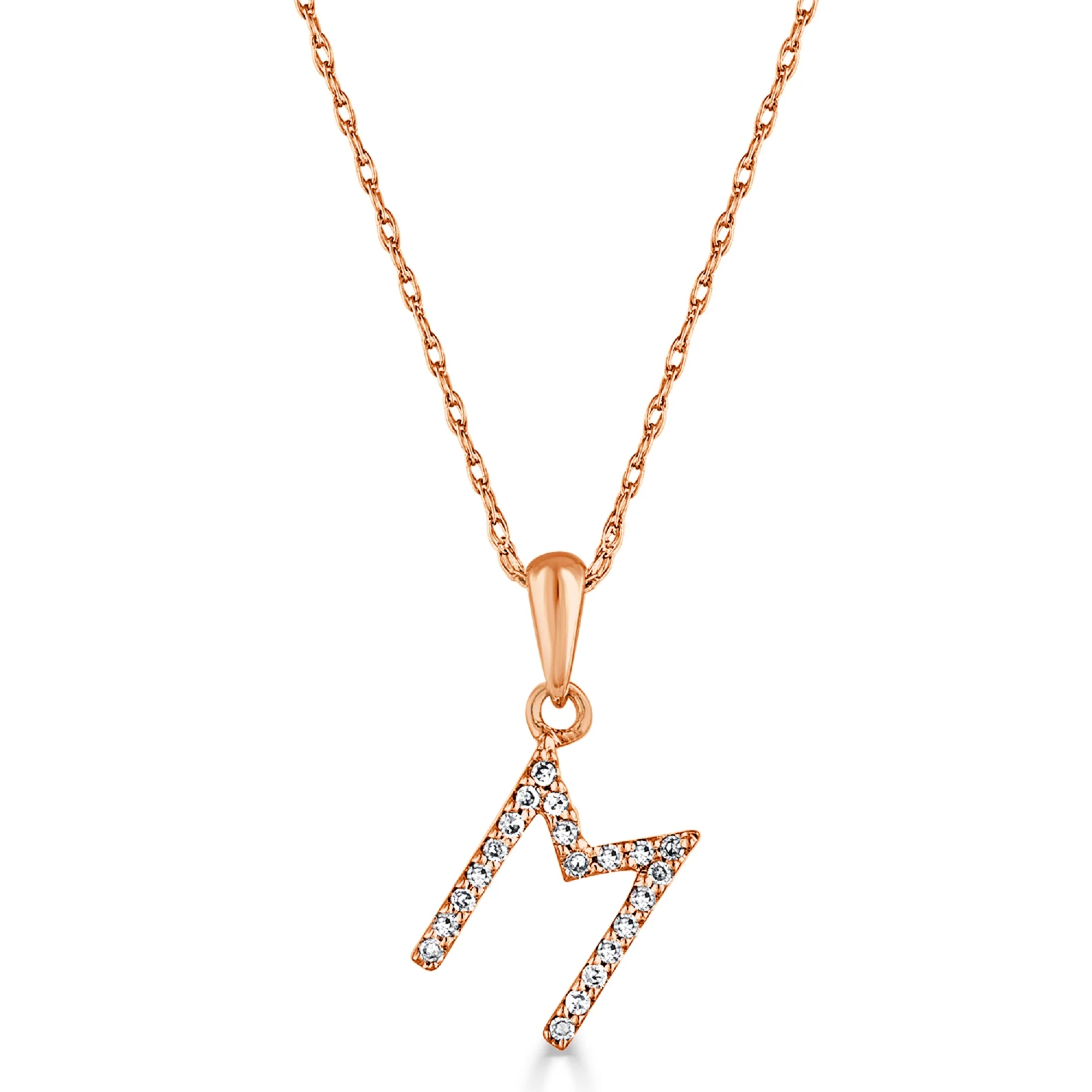 Sabrina Designs 14K Gold 0.06ctw Diamond Initial Pendant with Chain - Image 64