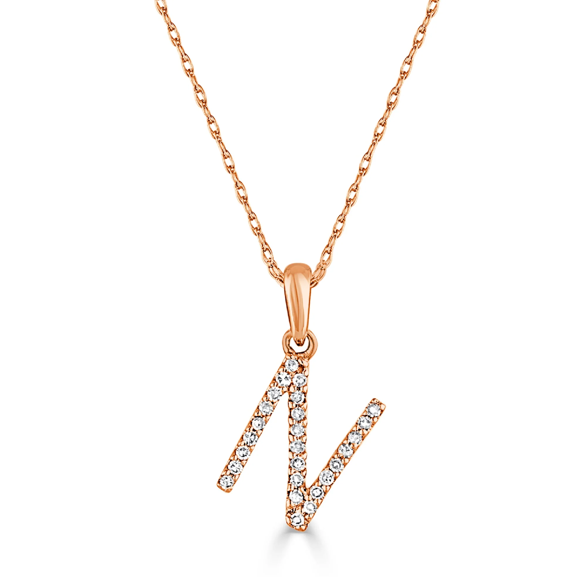 Sabrina Designs 14K Gold 0.06ctw Diamond Initial Pendant with Chain - Image 65