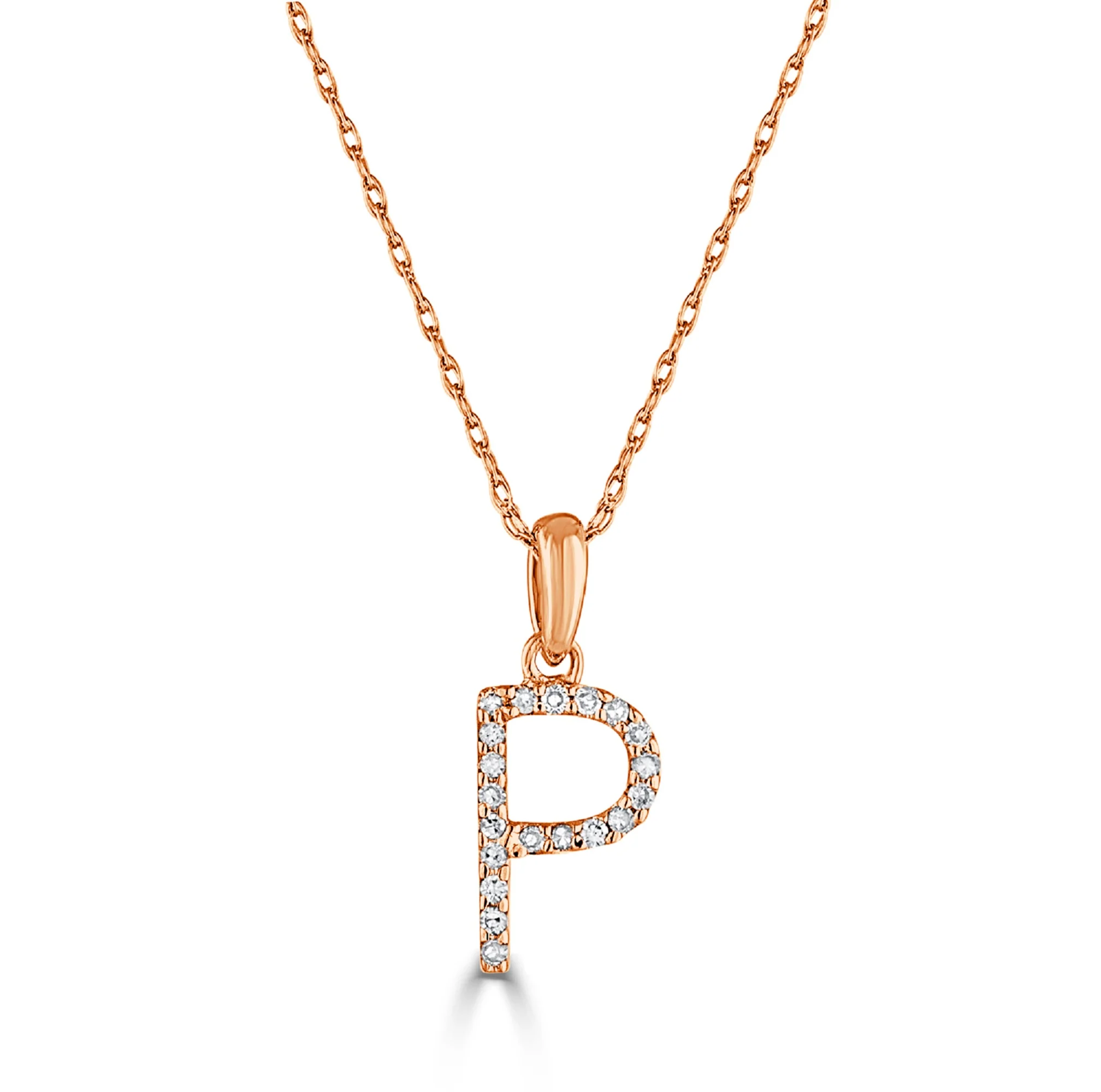 Sabrina Designs 14K Gold 0.06ctw Diamond Initial Pendant with Chain - Image 67