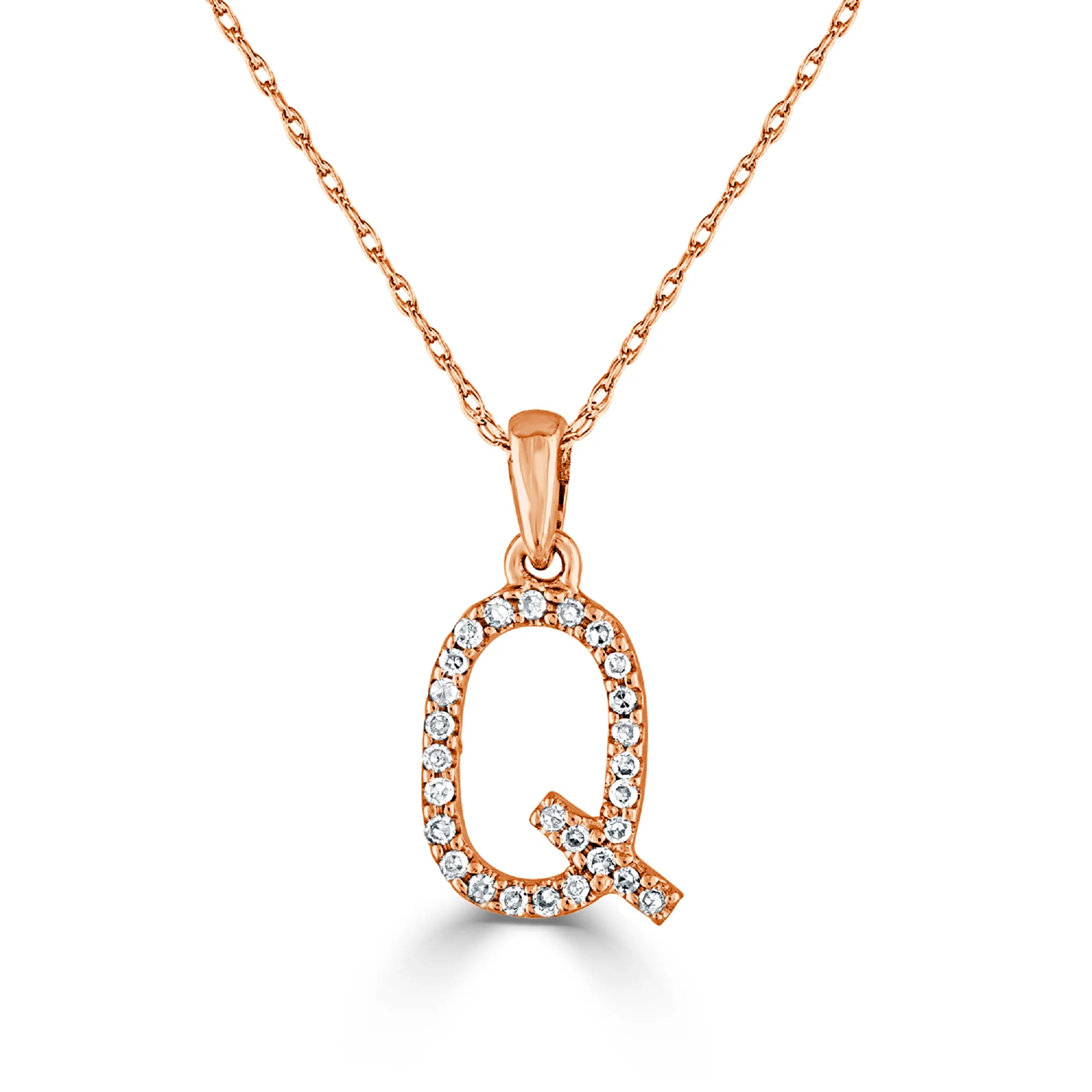 Sabrina Designs 14K Gold 0.06ctw Diamond Initial Pendant with Chain - Image 68