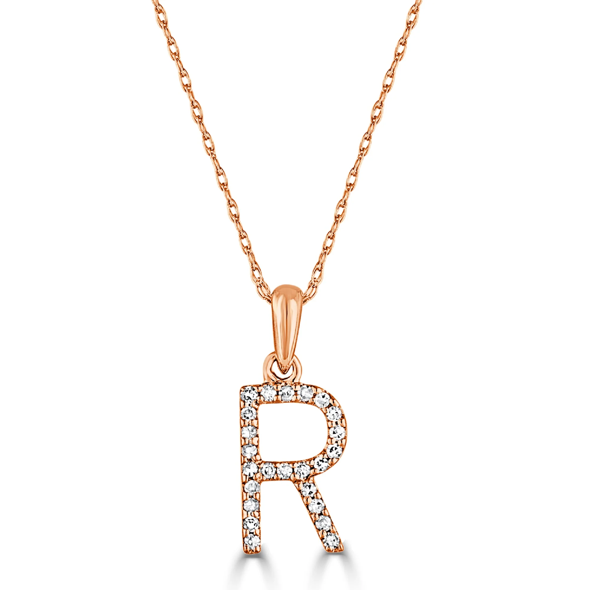 Sabrina Designs 14K Gold 0.06ctw Diamond Initial Pendant with Chain - Image 69