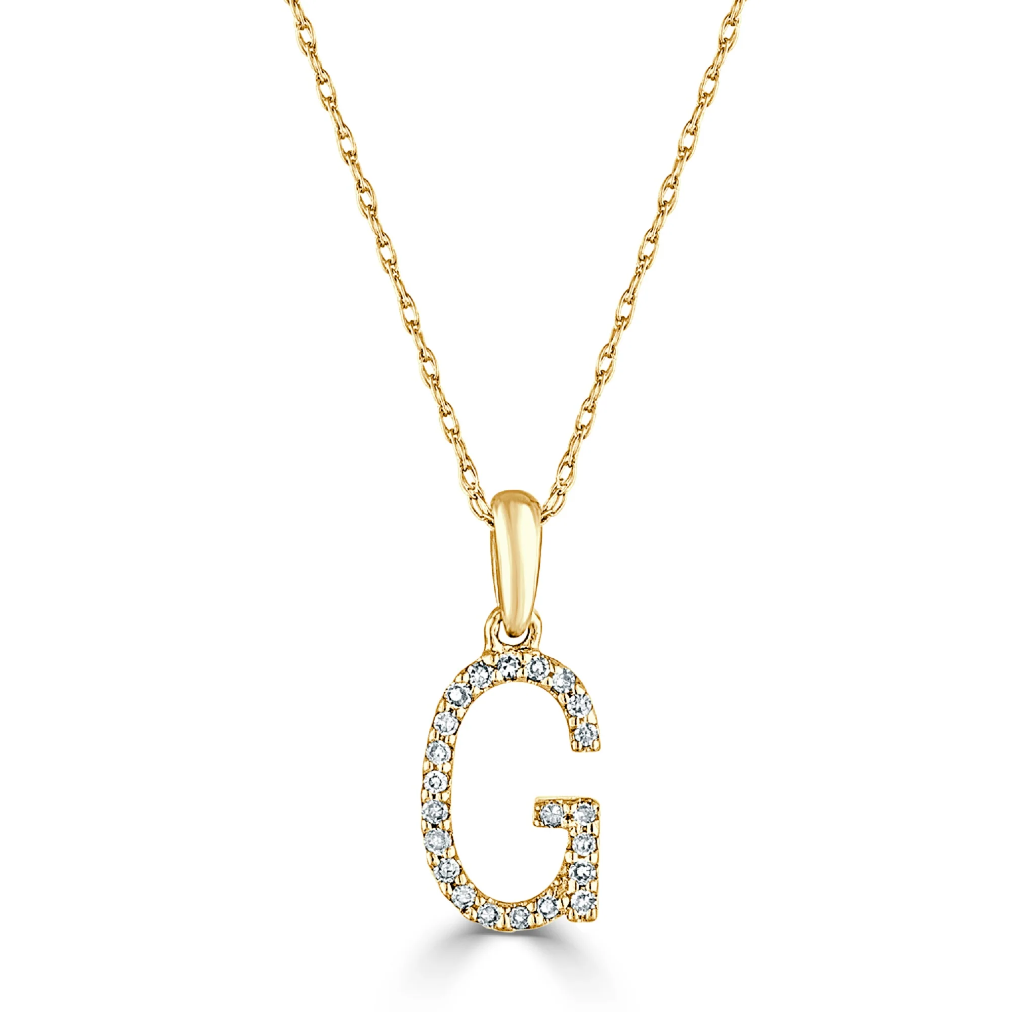 Sabrina Designs 14K Gold 0.06ctw Diamond Initial Pendant with Chain - Image 7