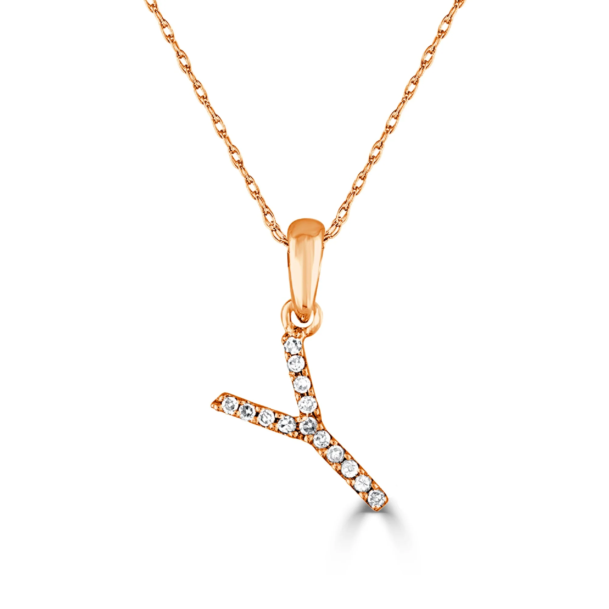 Sabrina Designs 14K Gold 0.06ctw Diamond Initial Pendant with Chain - Image 76