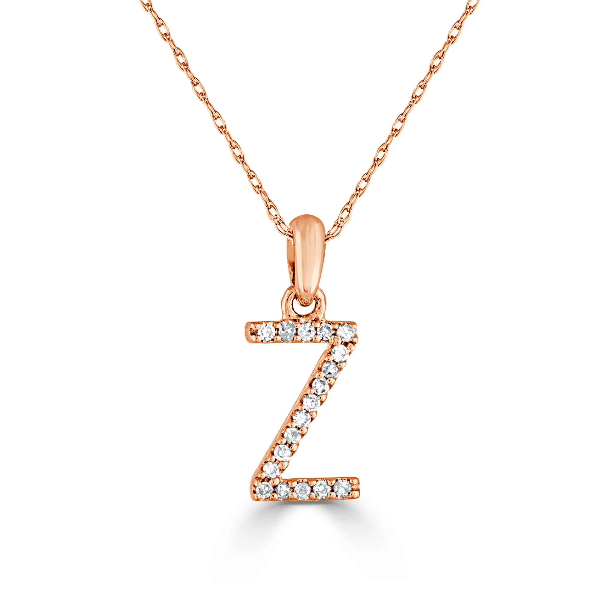Sabrina Designs 14K Gold 0.06ctw Diamond Initial Pendant with Chain - Image 77