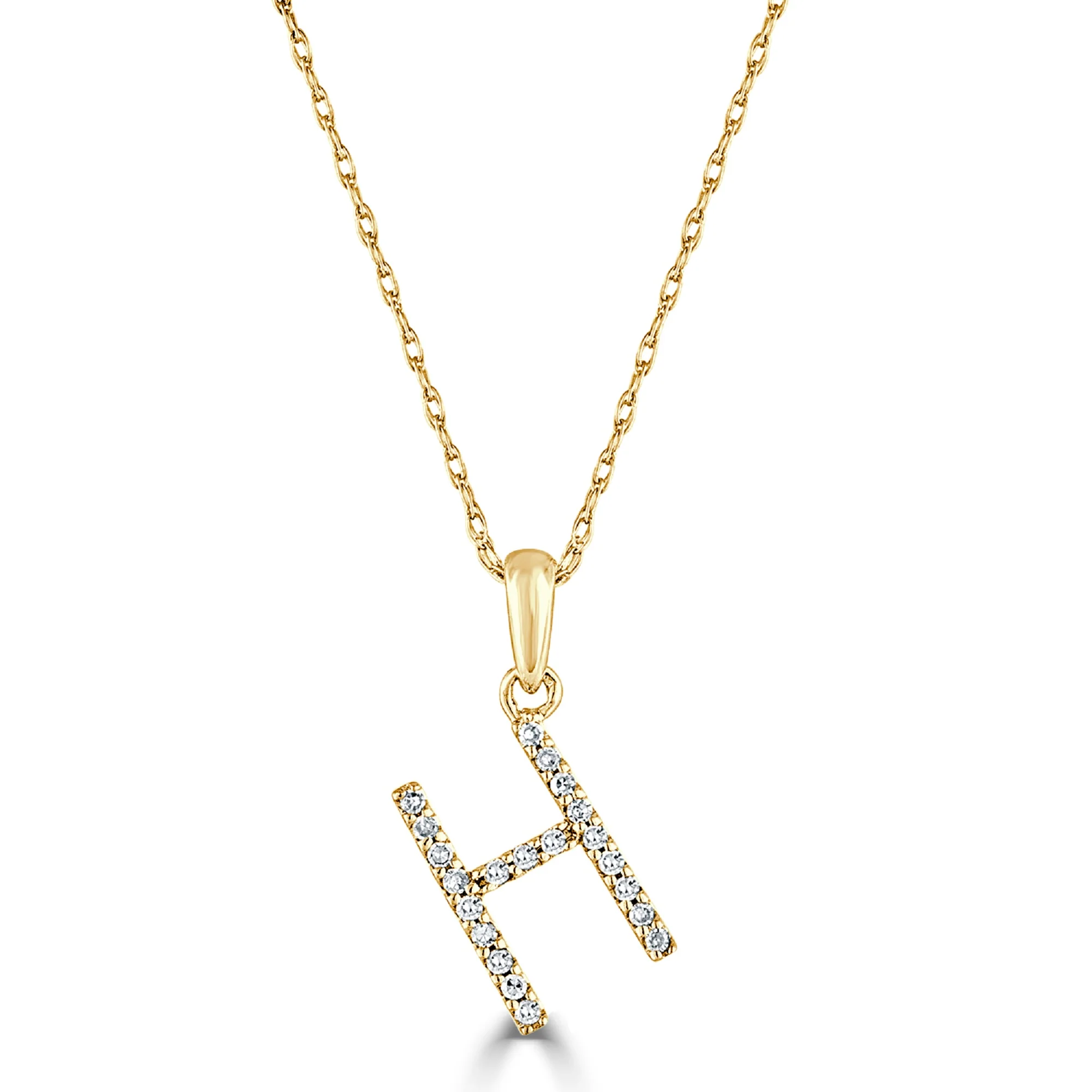 Sabrina Designs 14K Gold 0.06ctw Diamond Initial Pendant with Chain - Image 8