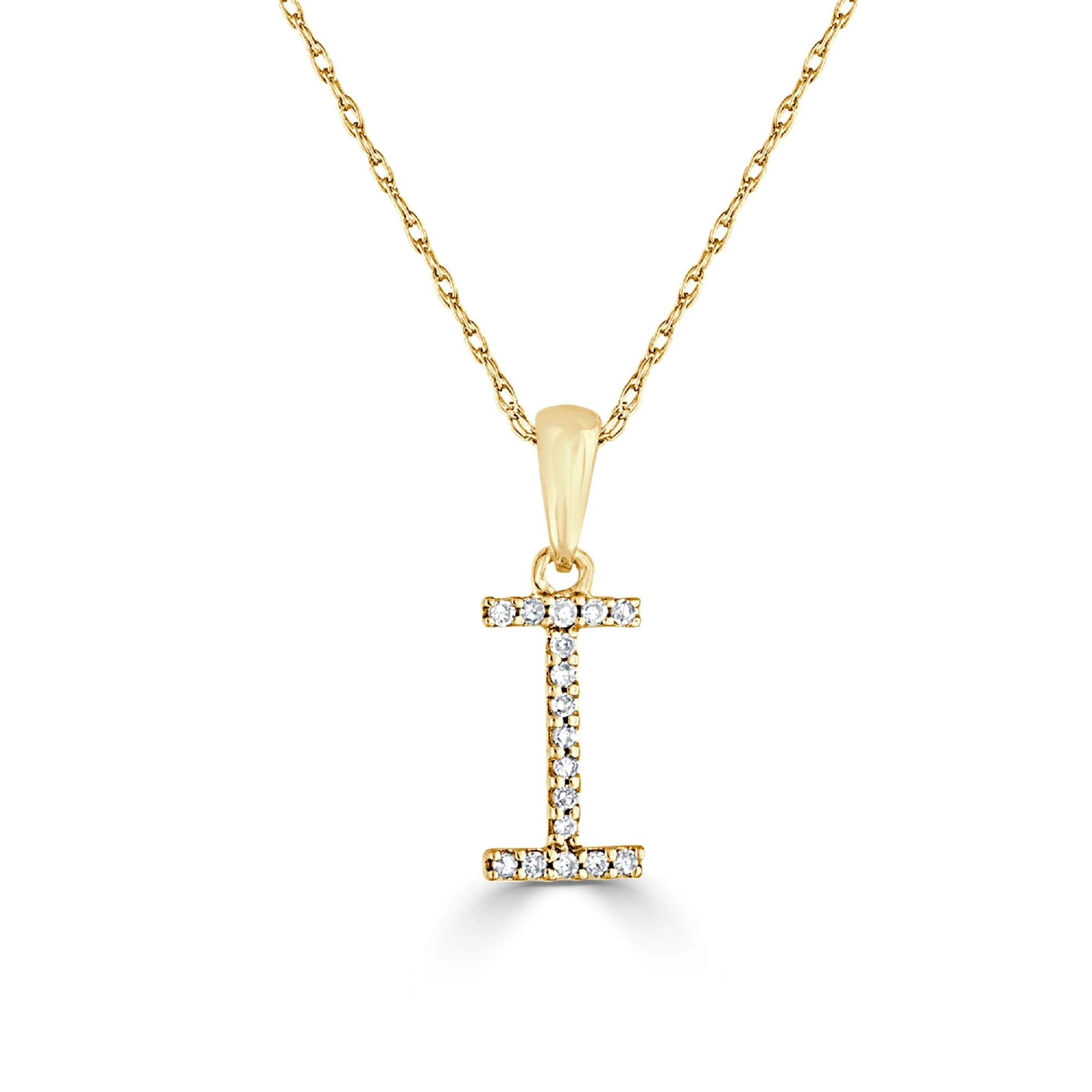 Sabrina Designs 14K Gold 0.06ctw Diamond Initial Pendant with Chain - Image 9