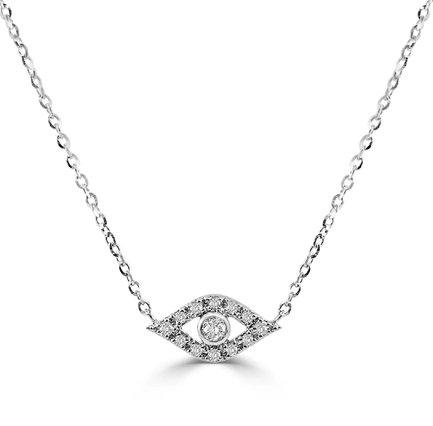 Sabrina Designs 14K Gold 0.08ctw Diamond Evil Eye Necklace - Image 2