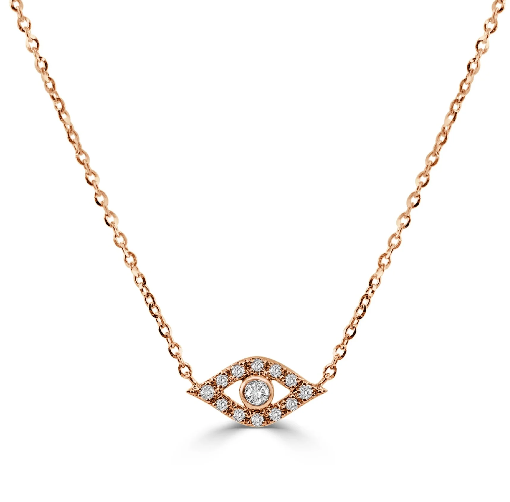 Sabrina Designs 14K Gold 0.08ctw Diamond Evil Eye Necklace - Image 3