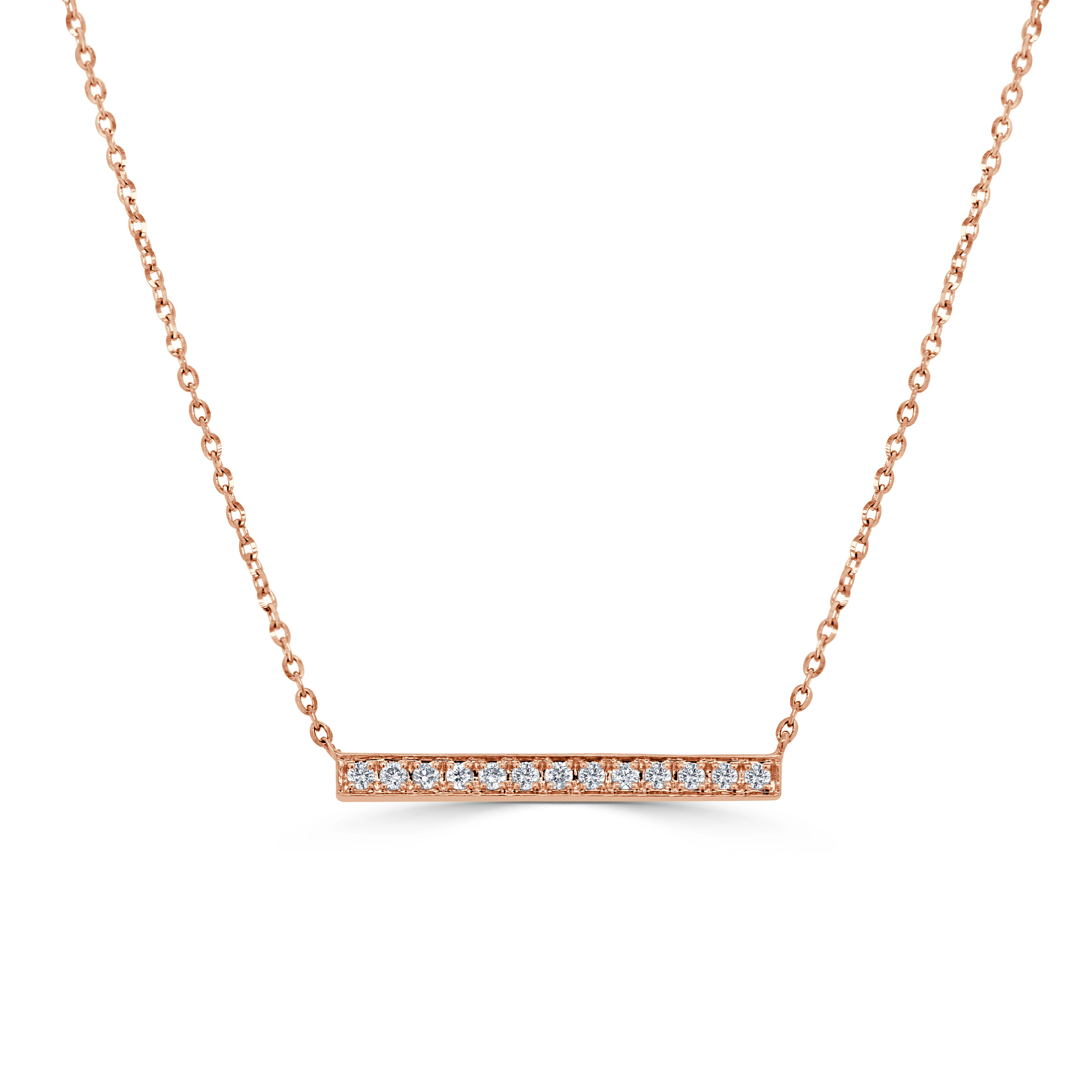 Sabrina Designs 14K Gold 0.10ctw Diamond Bar Necklace - Image 2