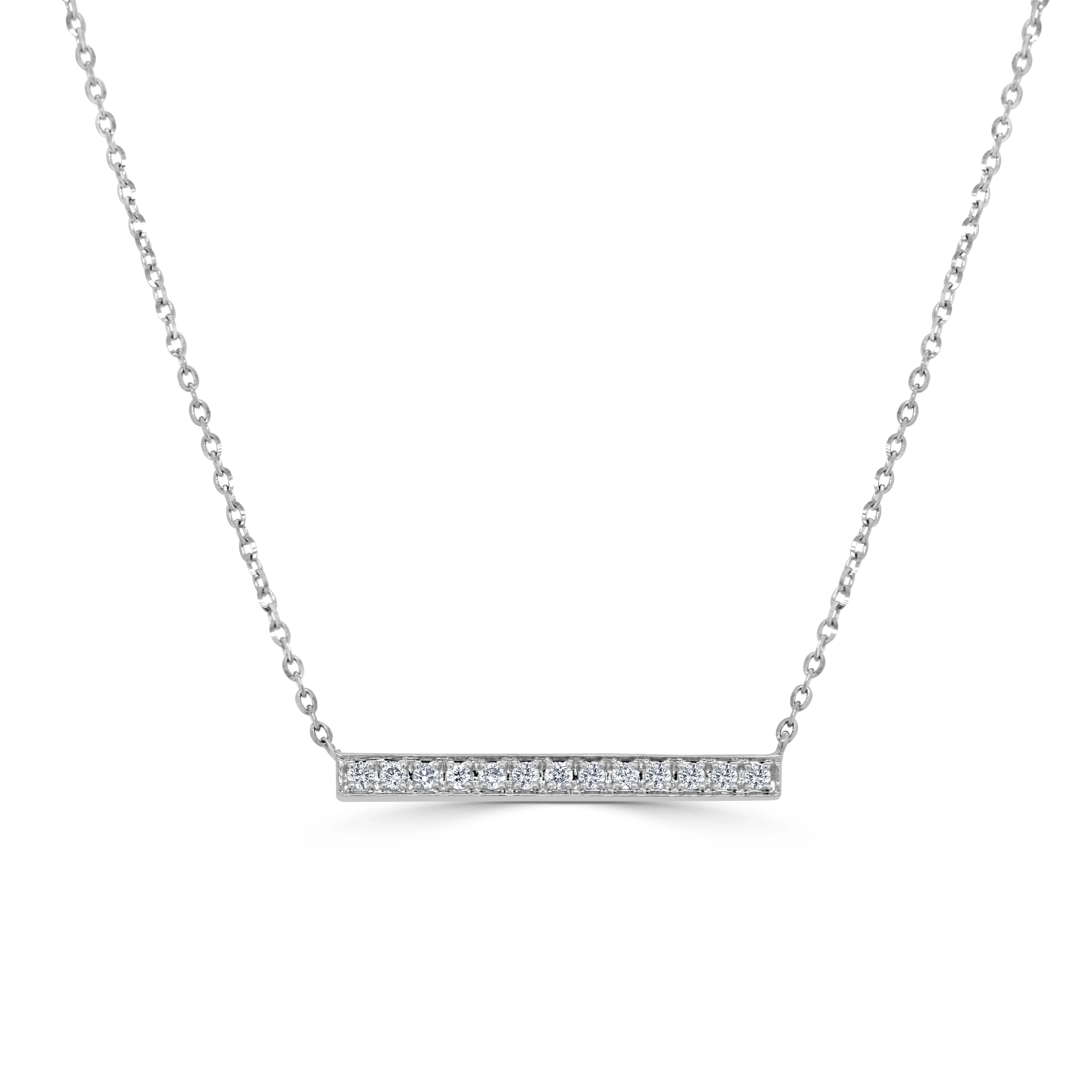 Sabrina Designs 14K Gold 0.10ctw Diamond Bar Necklace - Image 3