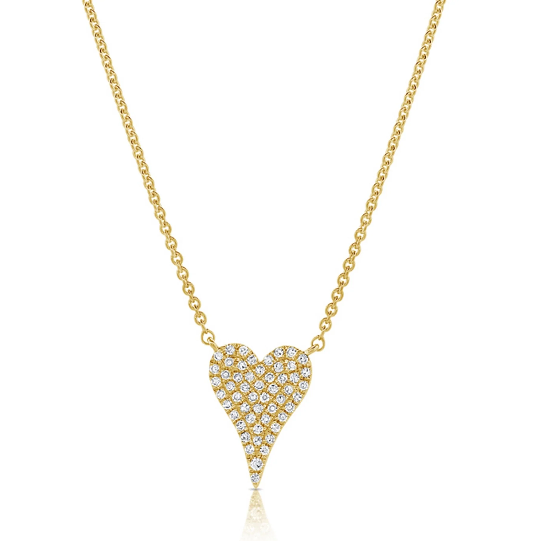 Sabrina Designs 14K Gold 0.13ctw Diamond Pave Heart Necklace - Image 2