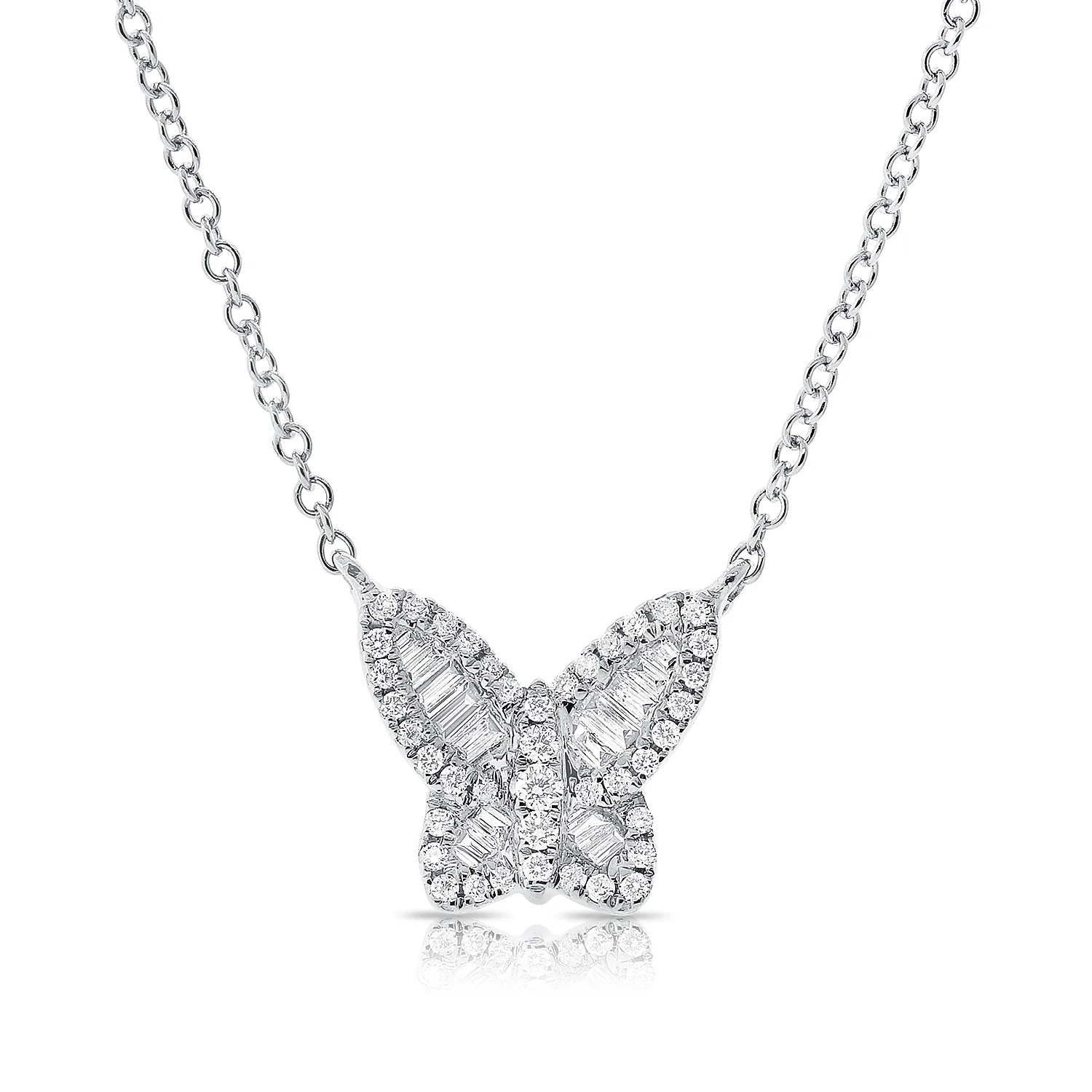Sabrina Designs 14K Gold 0.20ctw Diamond Butterfly Necklace - Image 2