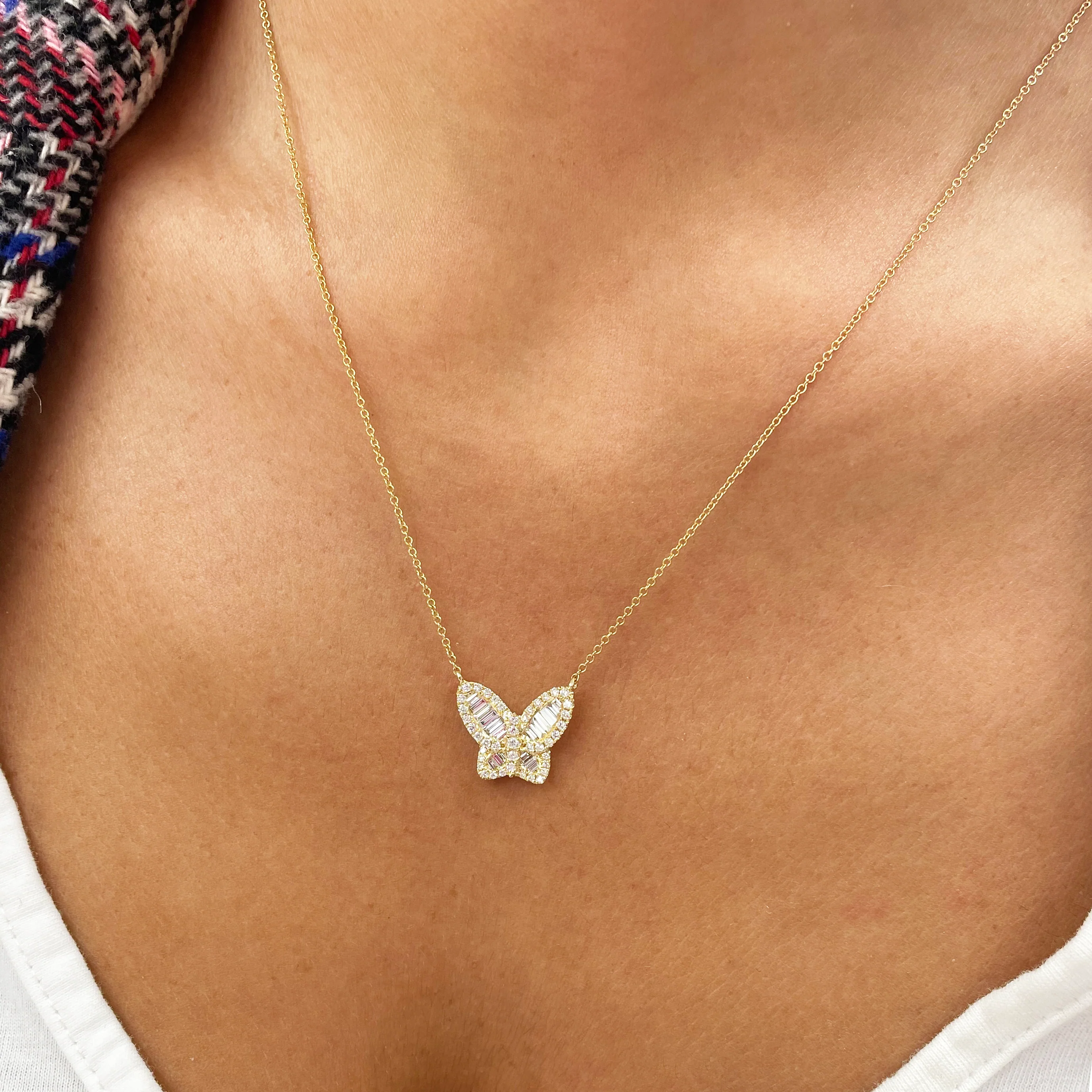 Sabrina Designs 14K Gold 0.20ctw Diamond Butterfly Necklace - Image 3