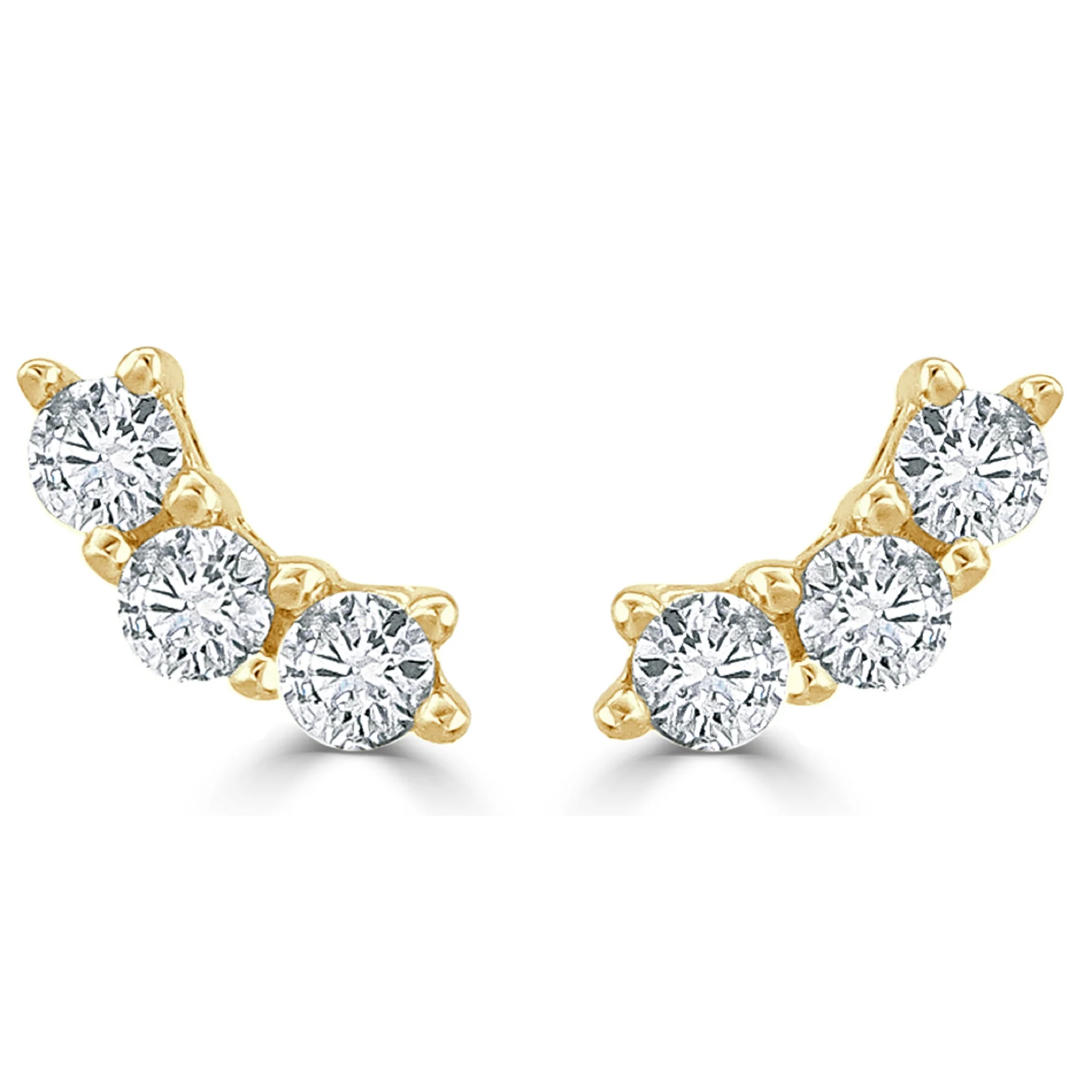 Sabrina Designs 14K Gold 0.31ctw Diamond Crawler Earrings - Image 2