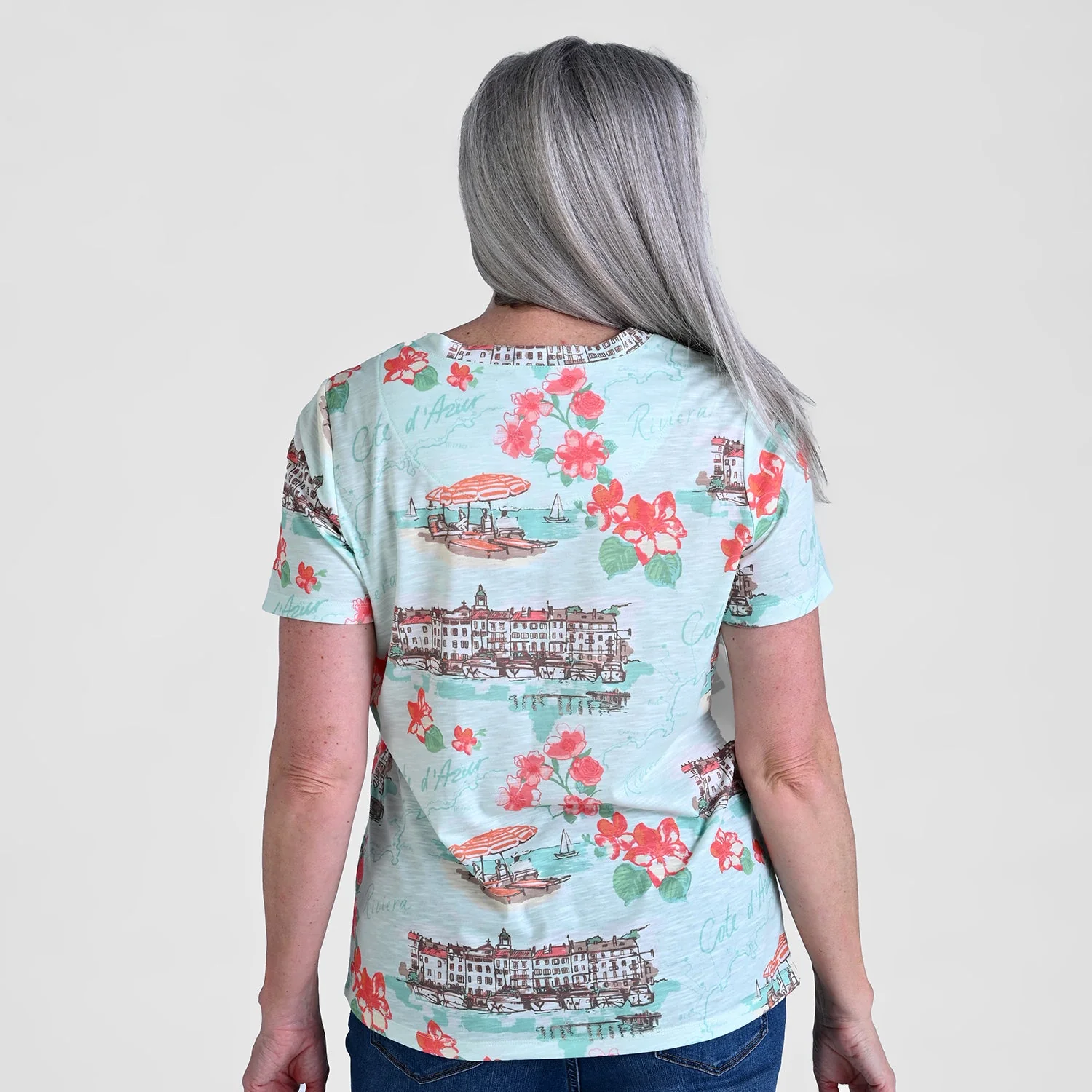 Christopher & Banks Scenic Print V-Neck Tee - Image 2