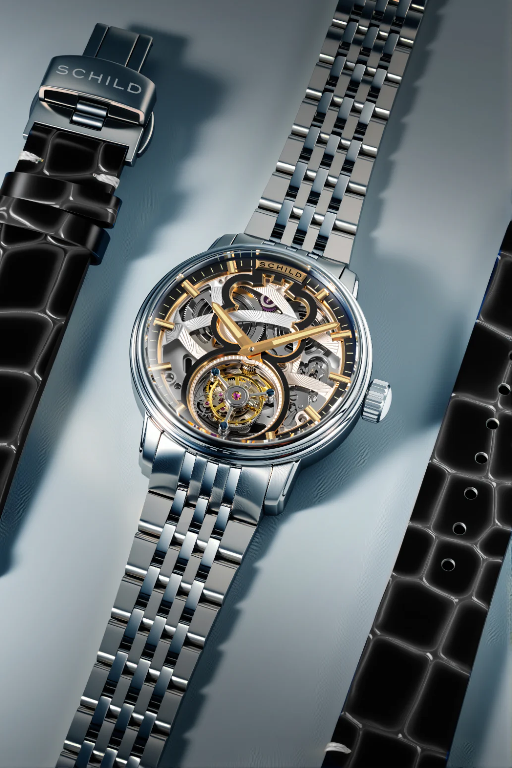 Schild Men's 42mm Maximillian Automatic Tourbillion Lmt Ed Interchangeable Watch - Image 11