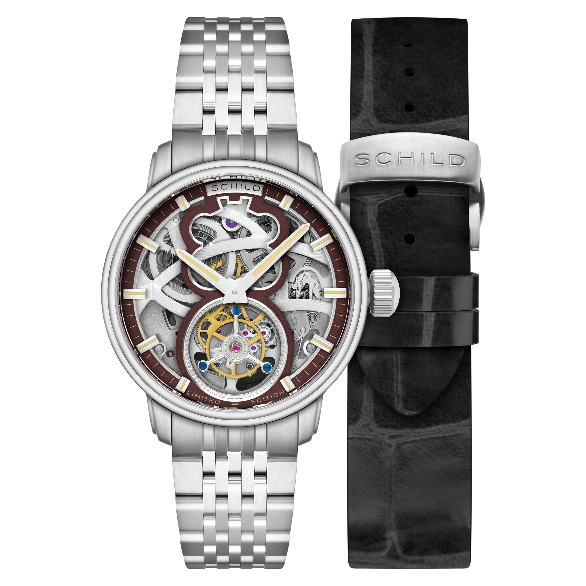 Schild Men's 42mm Maximillian Automatic Tourbillion Lmt Ed Interchangeable Watch - Image 3