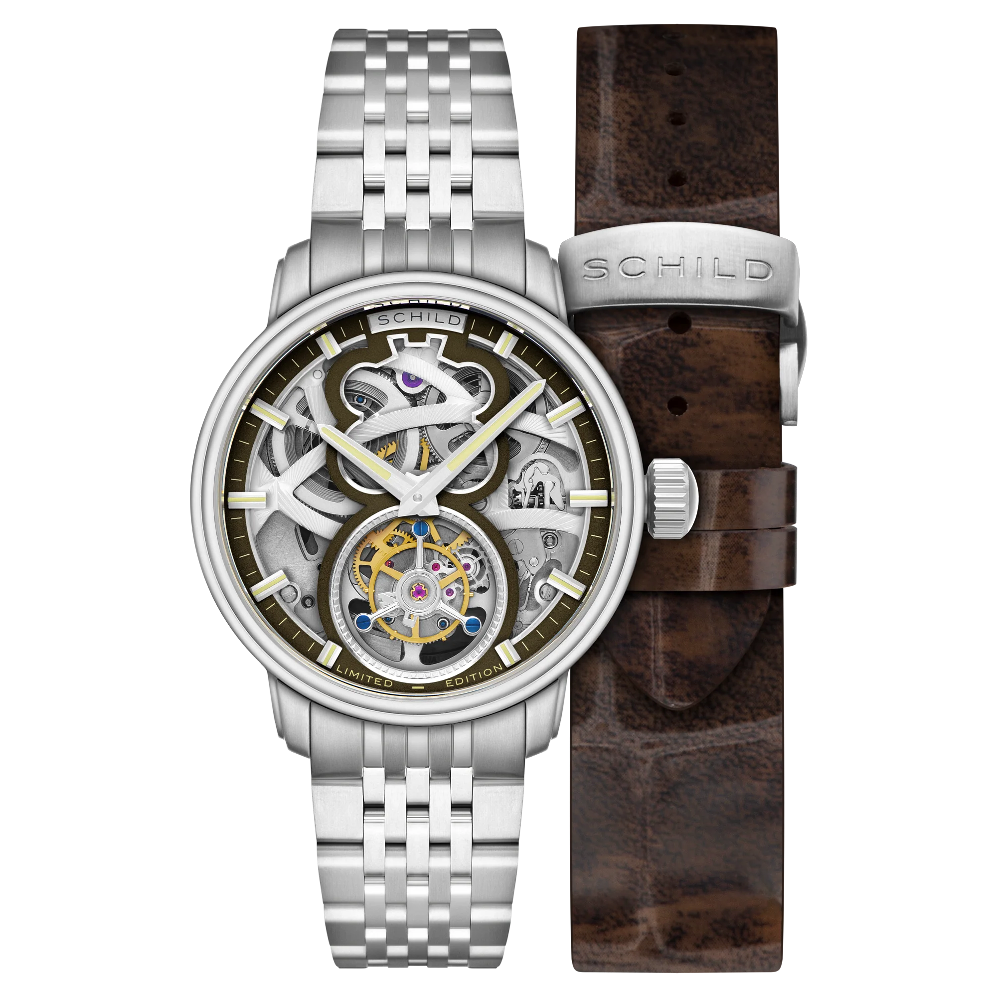 Schild Men's 42mm Maximillian Automatic Tourbillion Lmt Ed Interchangeable Watch - Image 6