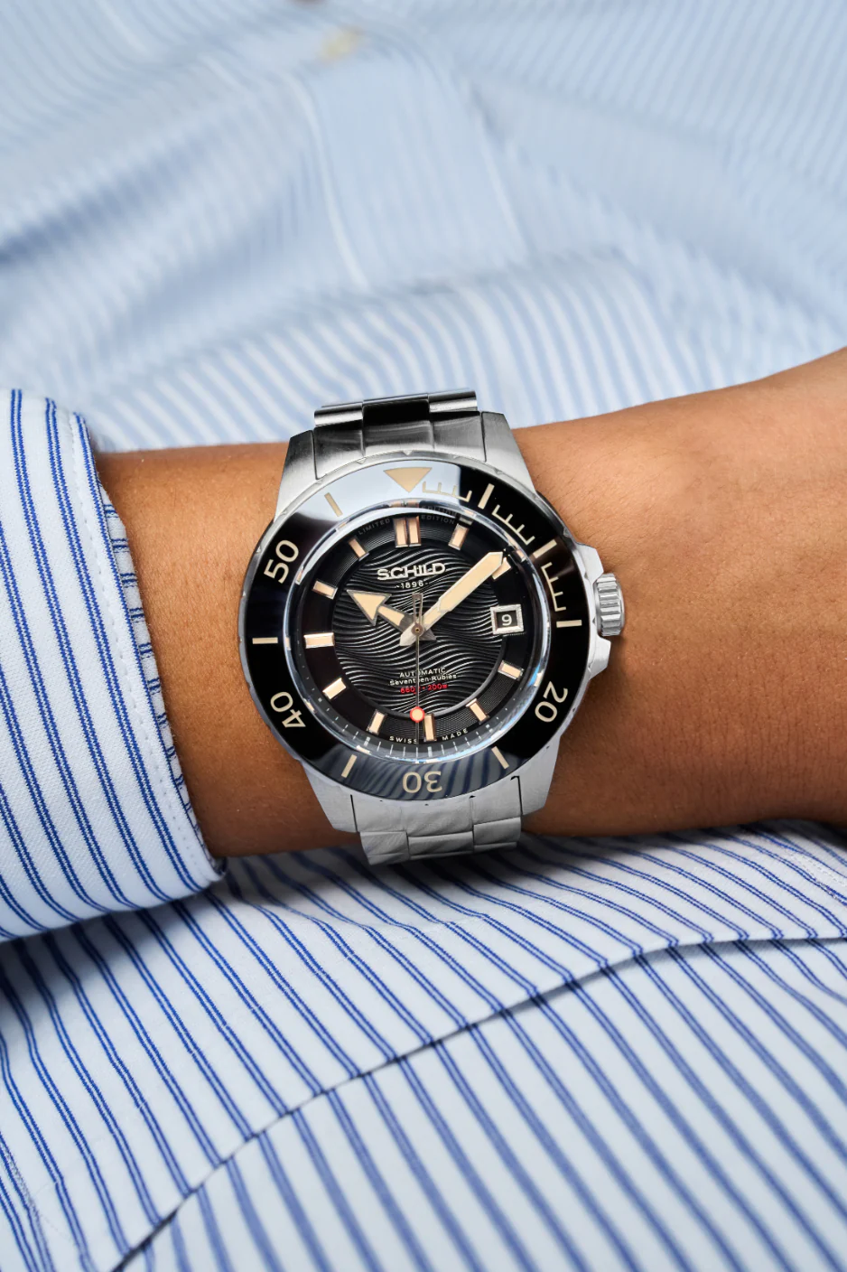 Schild Men's 43mm Hermann Swiss Automatic Limited Edition Bracelet Watch - Image 10