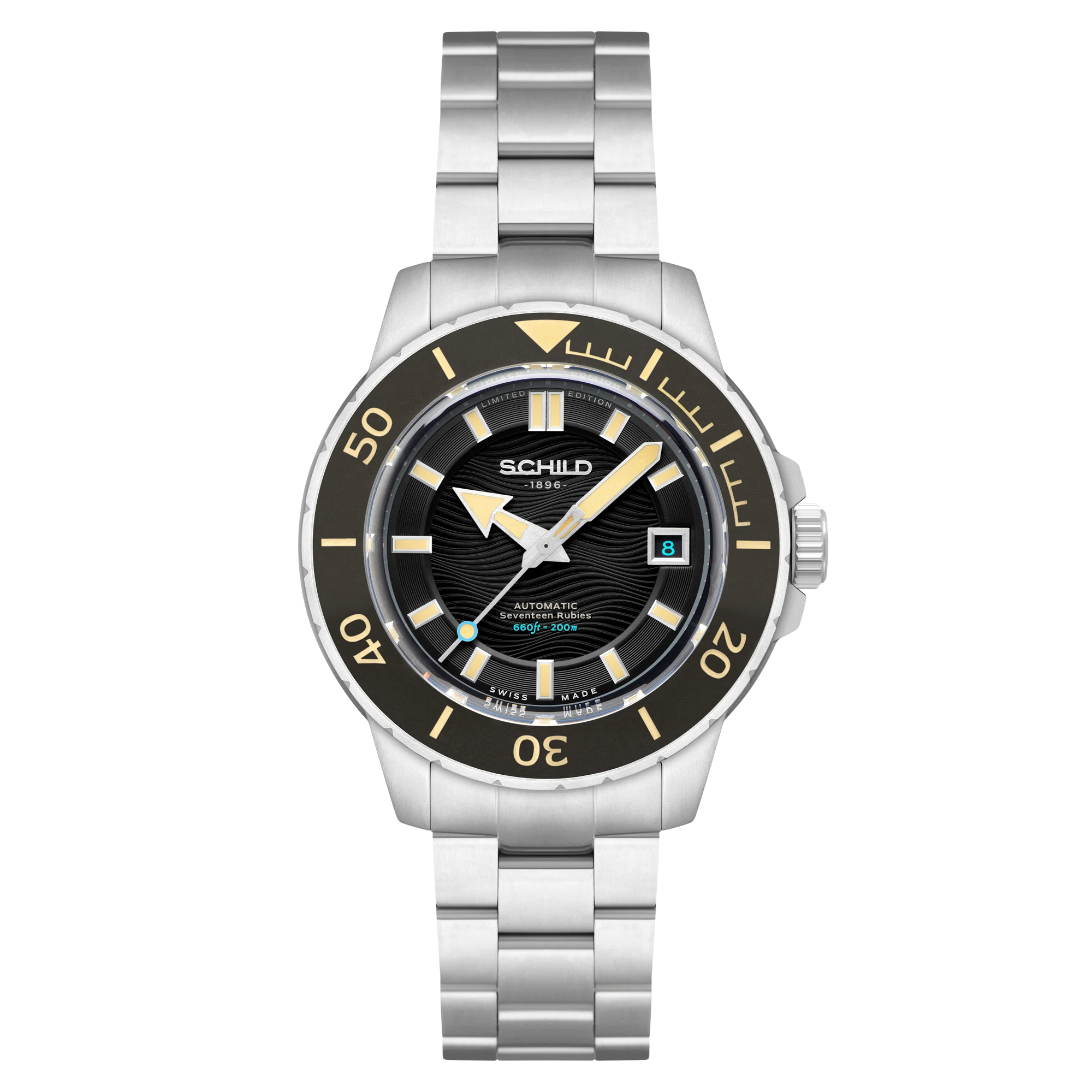 Schild Men's 43mm Hermann Swiss Automatic Limited Edition Bracelet Watch - Image 6