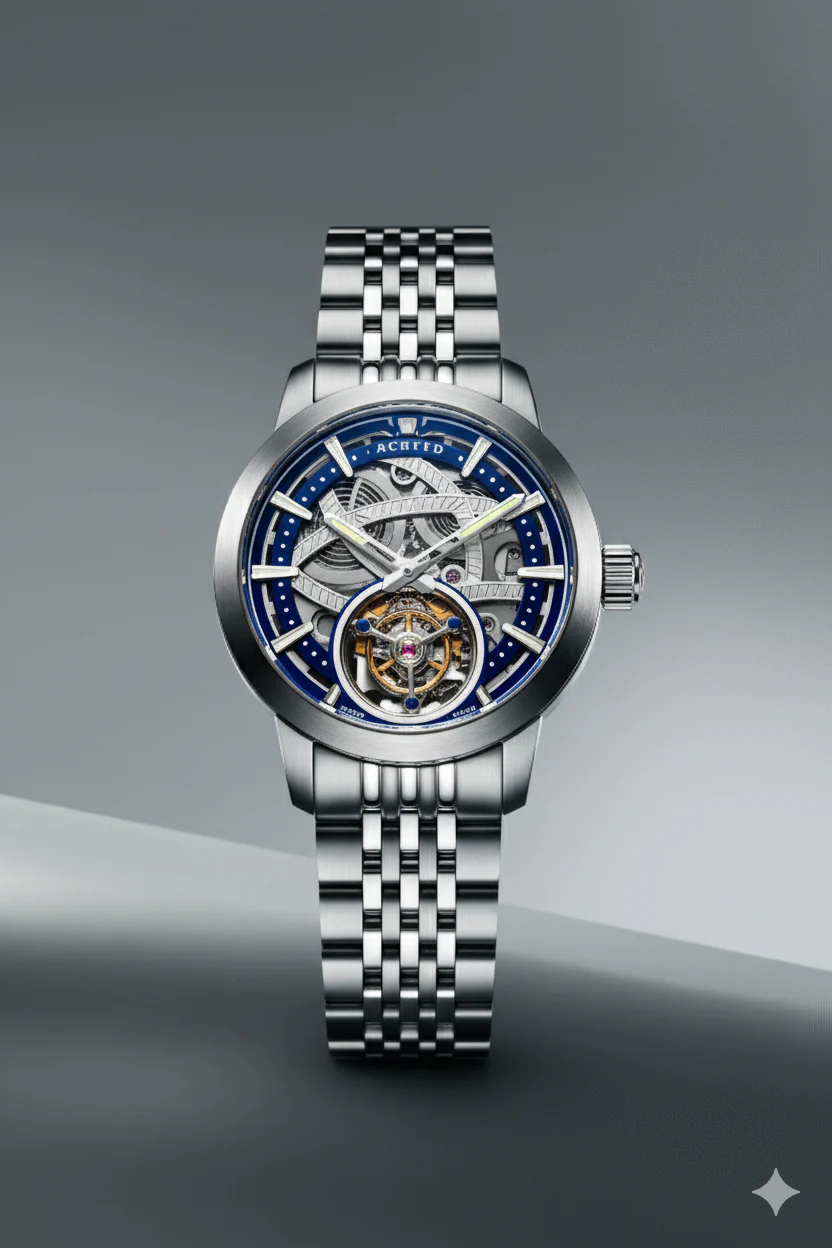 Schild Men's 44mm Heinrich Automatic Tourbillion Skeletonized Interchangeable Watch - Image 12
