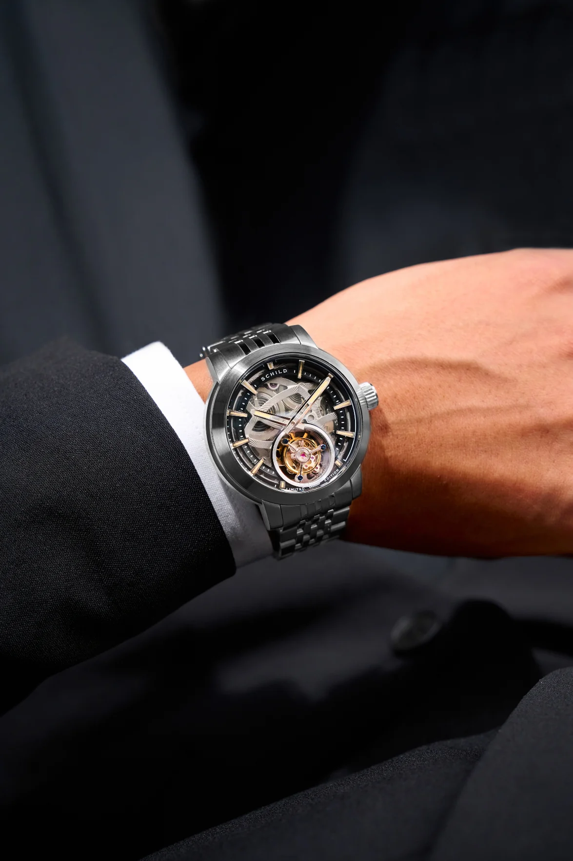 Schild Men's 44mm Heinrich Automatic Tourbillion Skeletonized Interchangeable Watch - Image 20