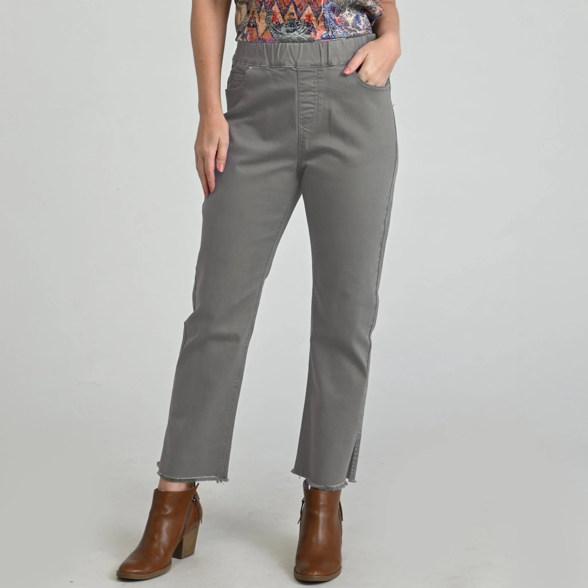 Christopher & Banks Side Slit Pull On Crop Pants - Image 3