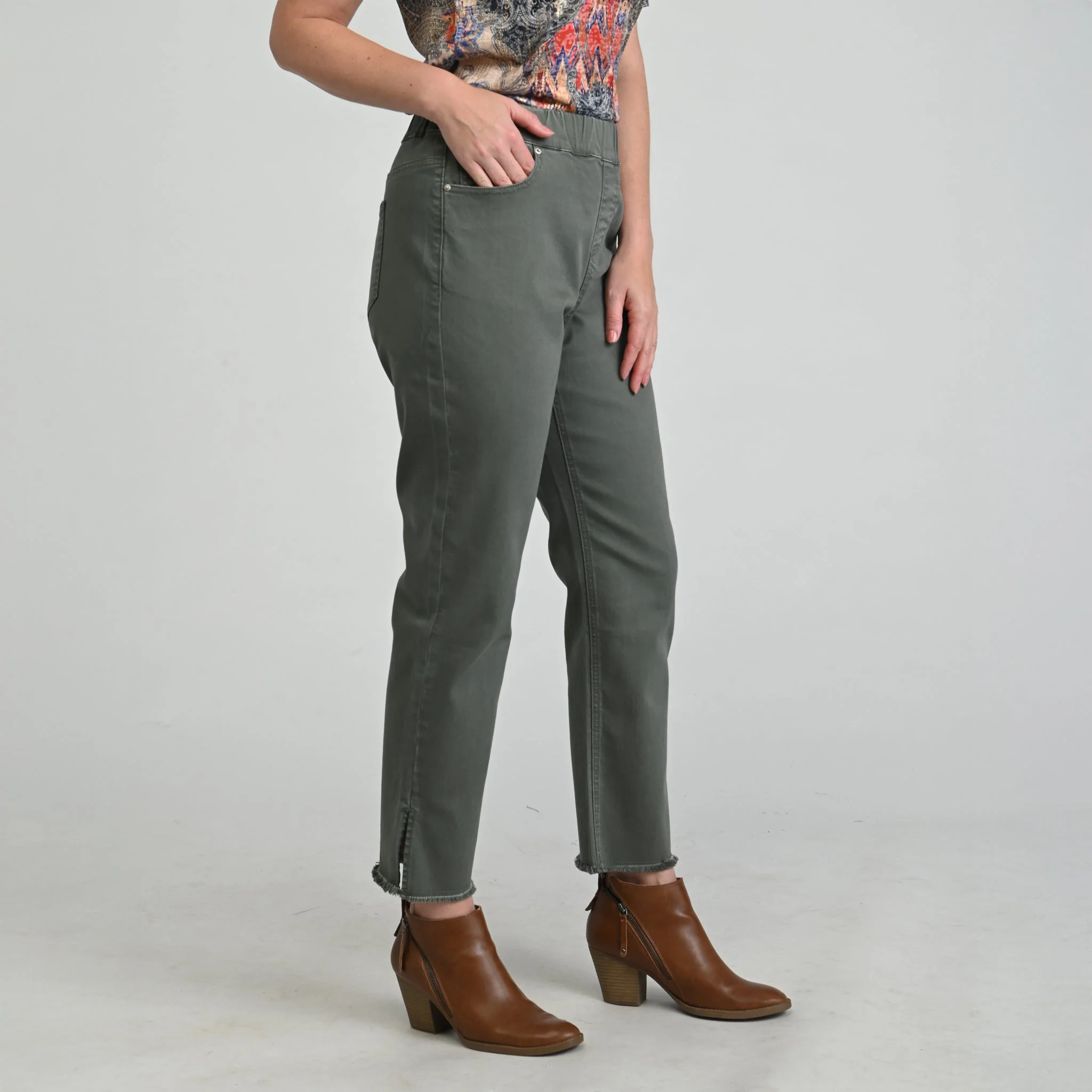 Christopher & Banks Side Slit Pull On Crop Pants - Image 5