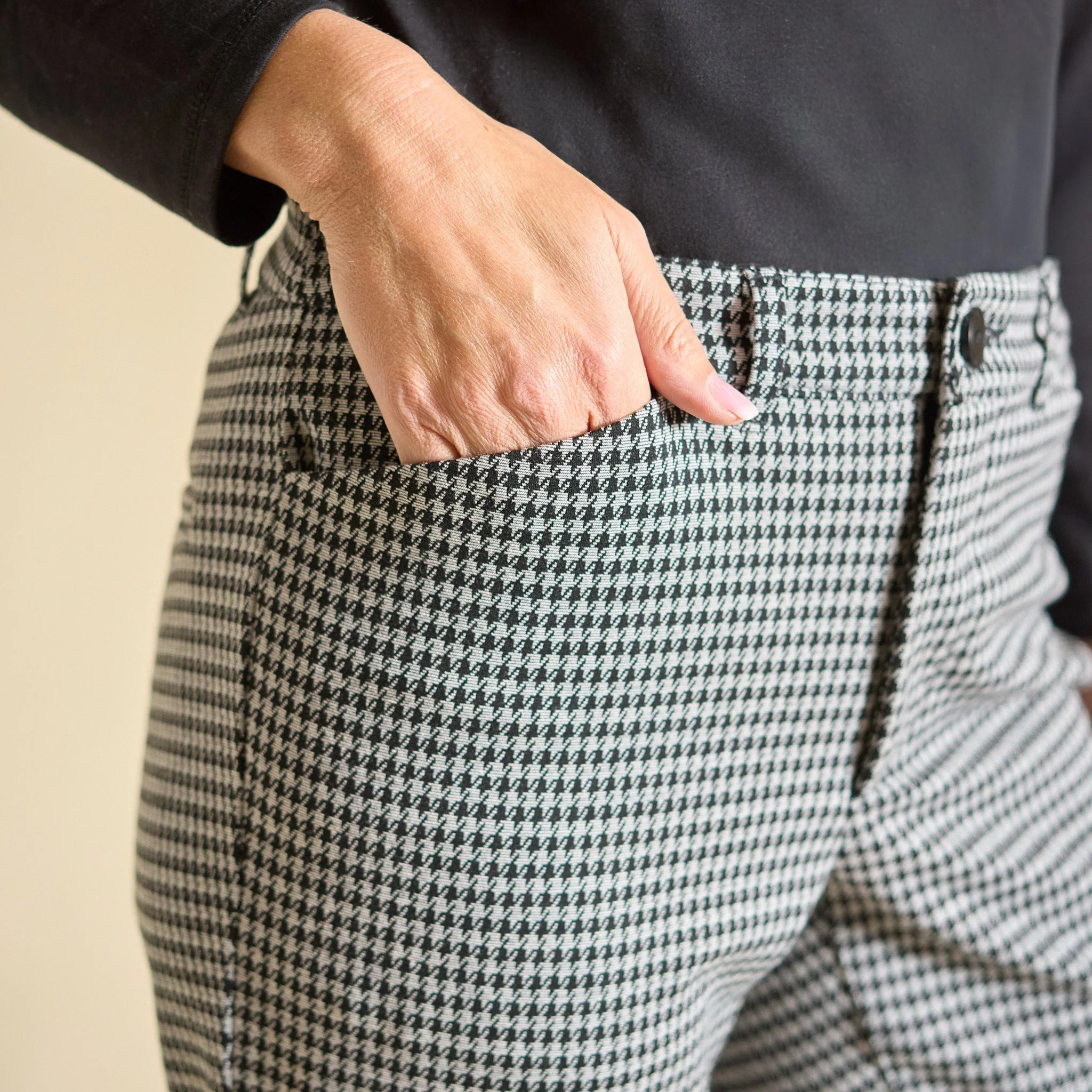 Christopher & Banks Signature Slimming Herringbone Ponte Pant - Image 4