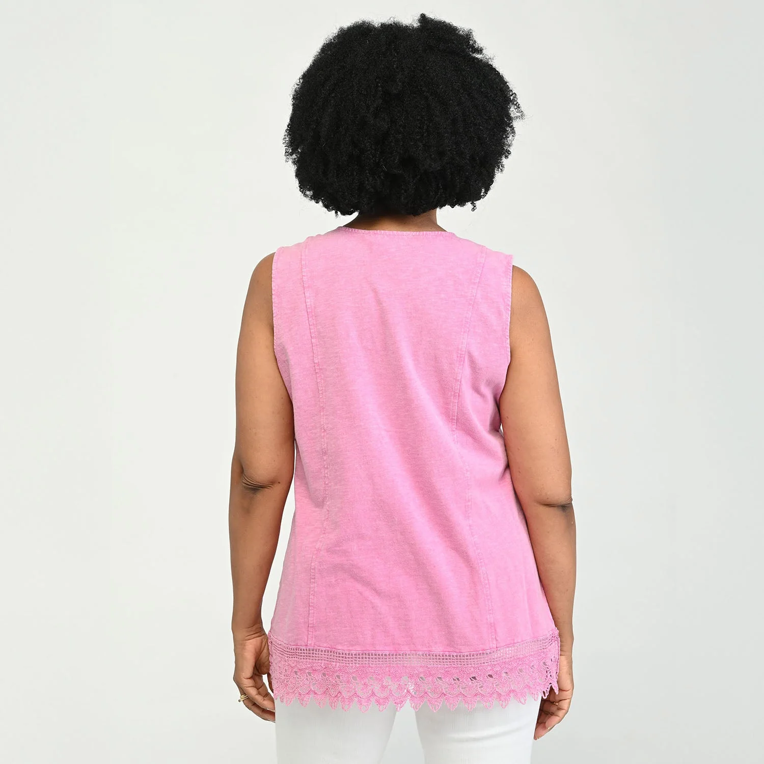 Christopher & Banks Sleeveless Lace Hem Top - Image 4